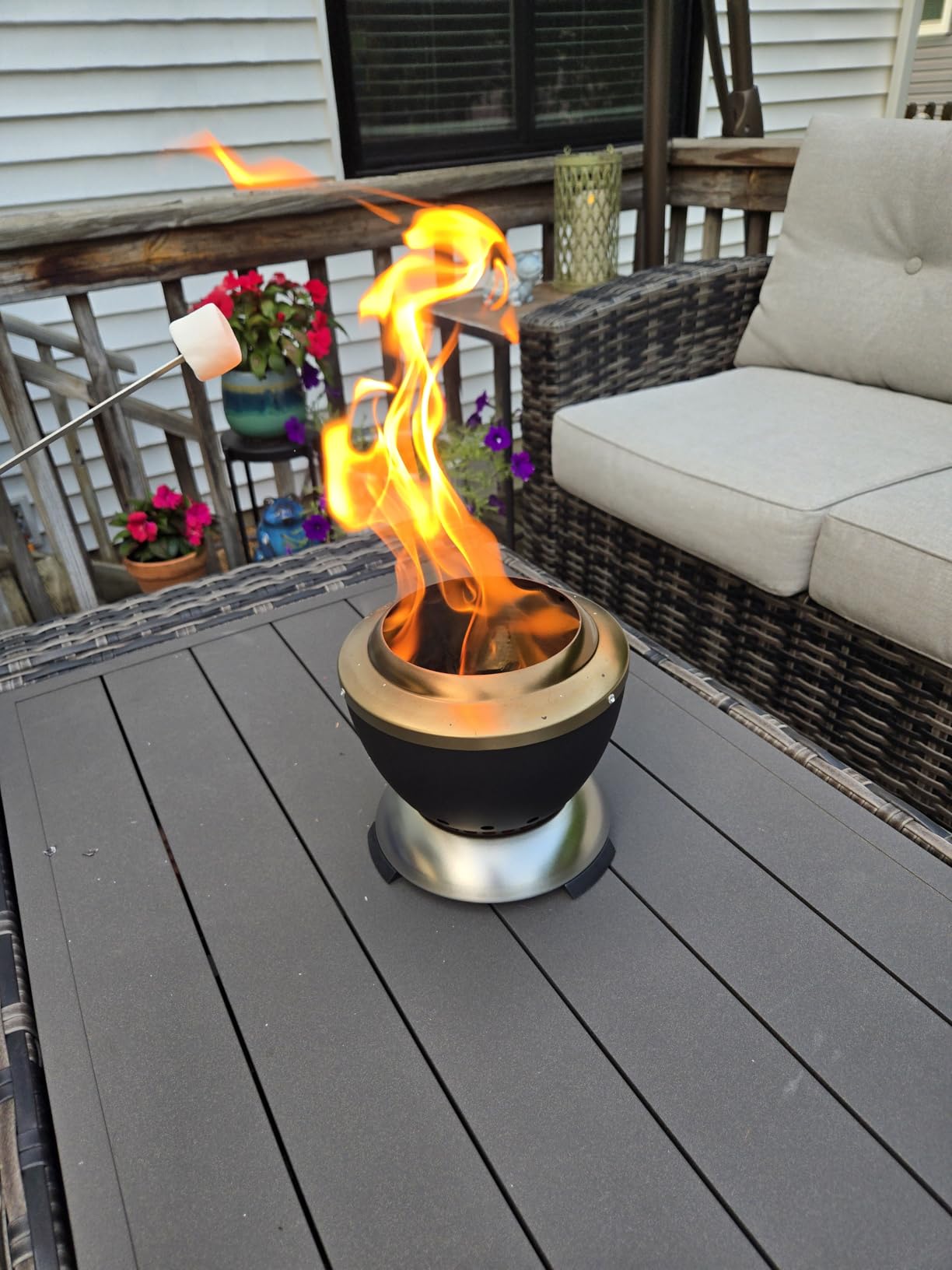 Cuisinart Outdoor Fire Pit, Cleanburn Smokeless System, Wood Burning, 7.5