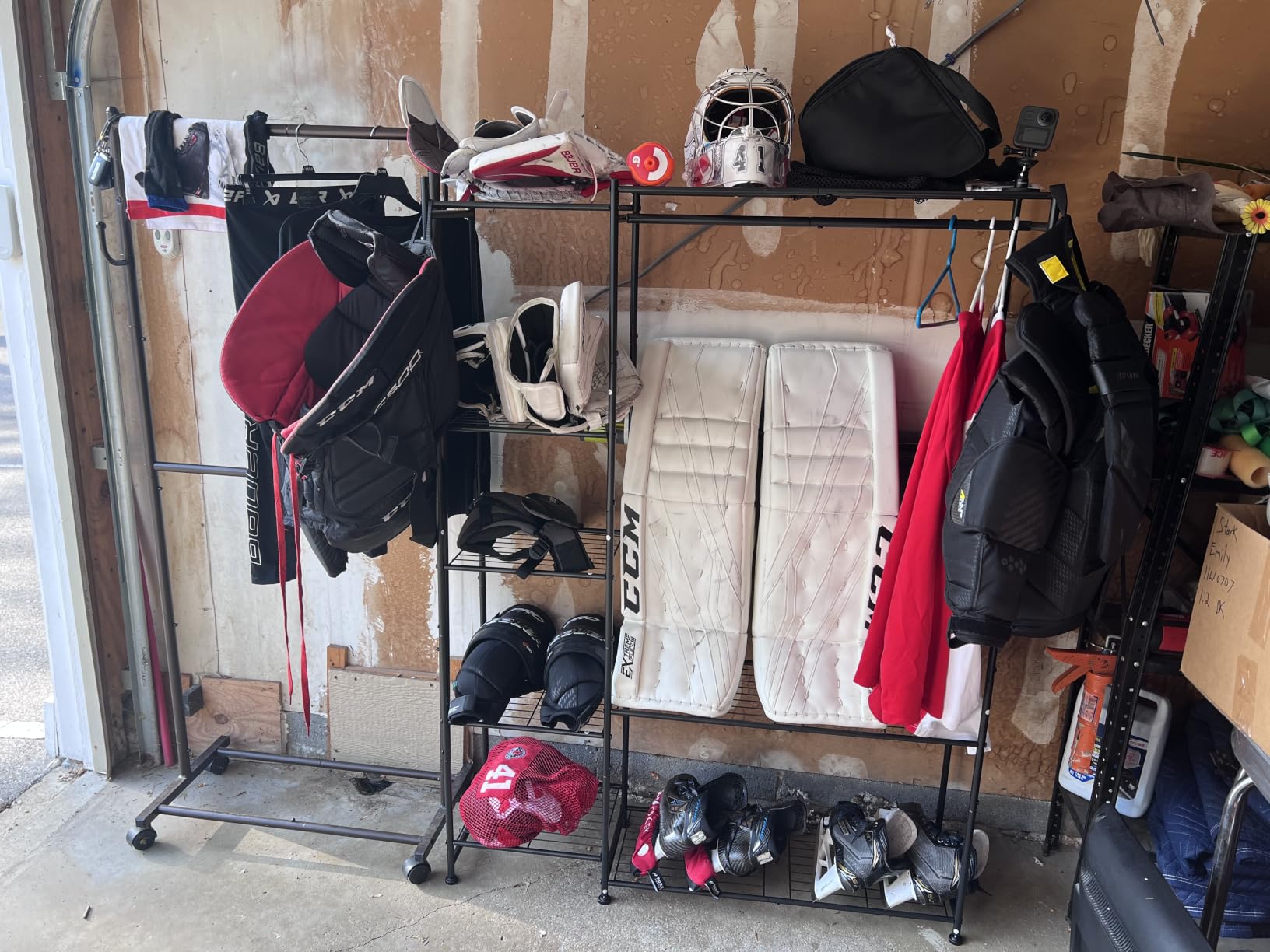 HOMIDEC Wardrobe Closet,Portable Clothes Rack with 4 Tiers Shelves customer photo 2