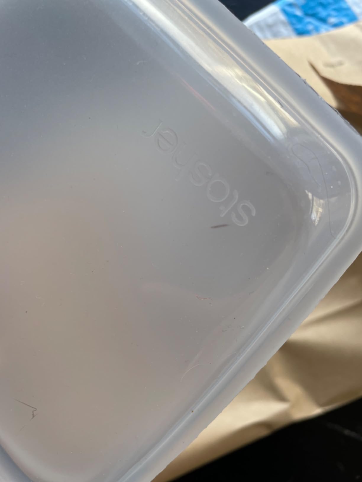 Stasher Reusable Silicone Food Storage Bags, Snack, Sandwich 2-Pack, Clear customer photo 1