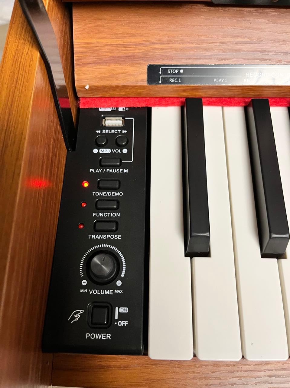 UISCOM 88 Key Weighted Home Digital Piano, Wooden Desk Keyboard, Triple-Pedal | Transforms Between Desk and Vanity, Progressive Hammer-Action Keyboard, Perfect for Beginners with MIDI Functionality, Brown customer photo 2