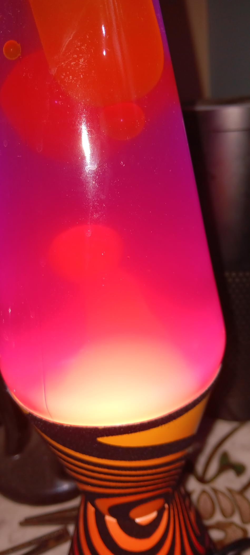 Lava® Lamp - 14.5'' Groovy Gradient Flocked Base - The Original Motion Light - Yellow Wax and Purple Liquid customer photo 1