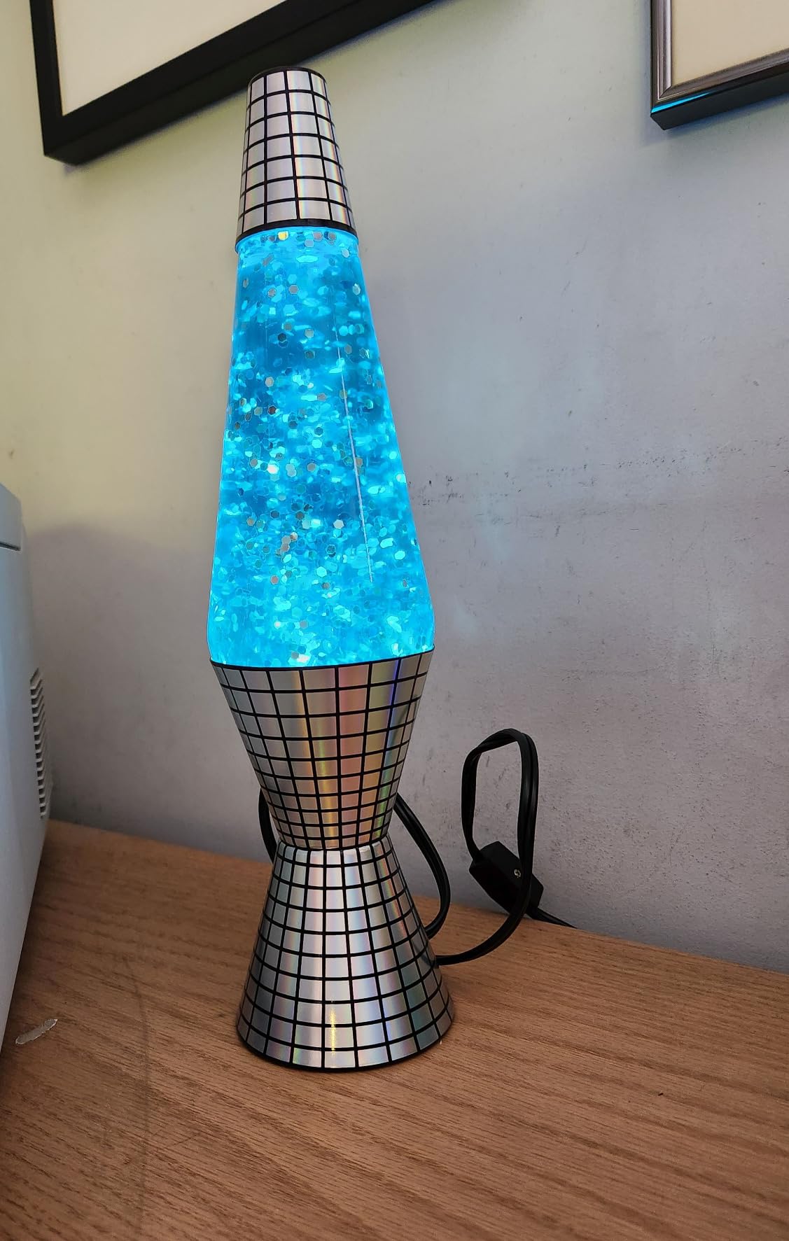 Lava® Lamp - 14.5'' Groovy Gradient Flocked Base - The Original Motion Light - Yellow Wax and Purple Liquid customer photo 2