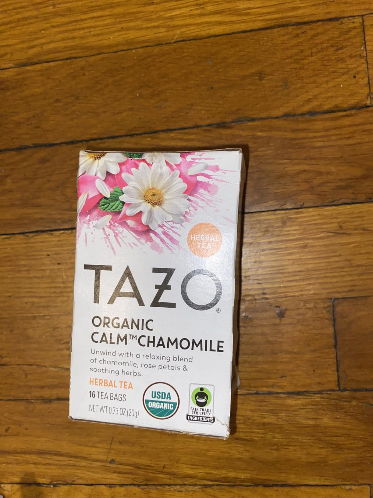 TAZO Calm Chamomile Herbal Tea Bags, Caffeine Free Blend, 16 Total Tea Bags | Chamomile Herbal Tea with Hibiscus, Spearmint, Rose Petals, Lemongrass and Peppermint customer photo 1