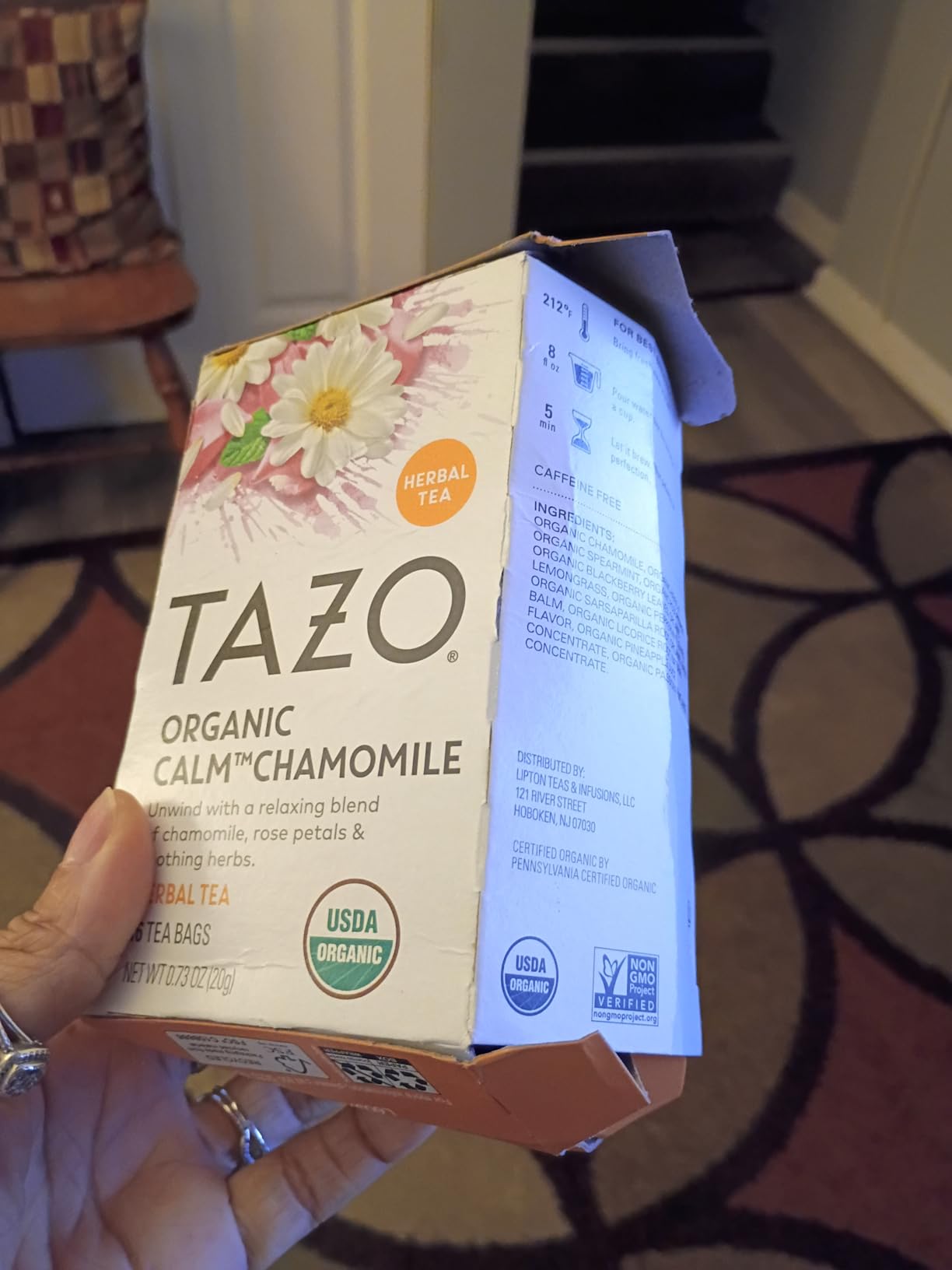 TAZO Calm Chamomile Herbal Tea Bags, Caffeine Free Blend, 16 Total Tea Bags | Chamomile Herbal Tea with Hibiscus, Spearmint, Rose Petals, Lemongrass and Peppermint customer photo 2