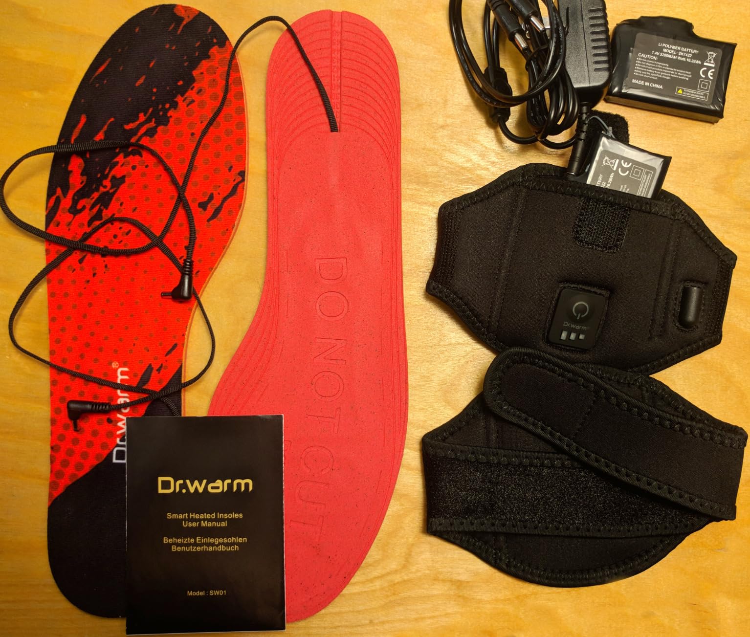 Dr.warm Rechargeable Heated Insoles, APP Remote Control Thermal Electric Insoles Battery Powered Foot Warmers for Men Women Outdoor Hunting Fishing Camping customer photo 1