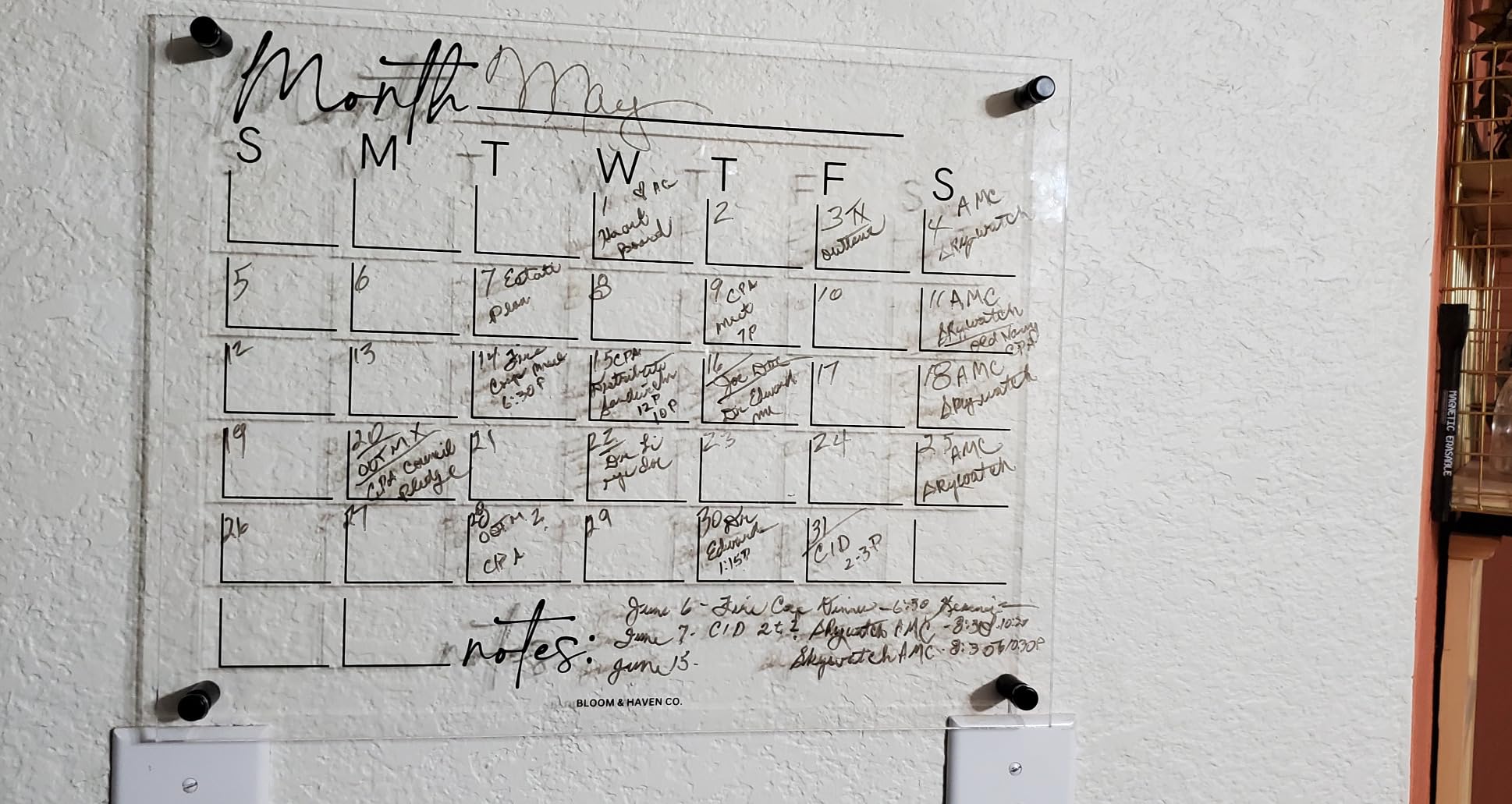 Premium Acrylic Calendar for Wall (16.75