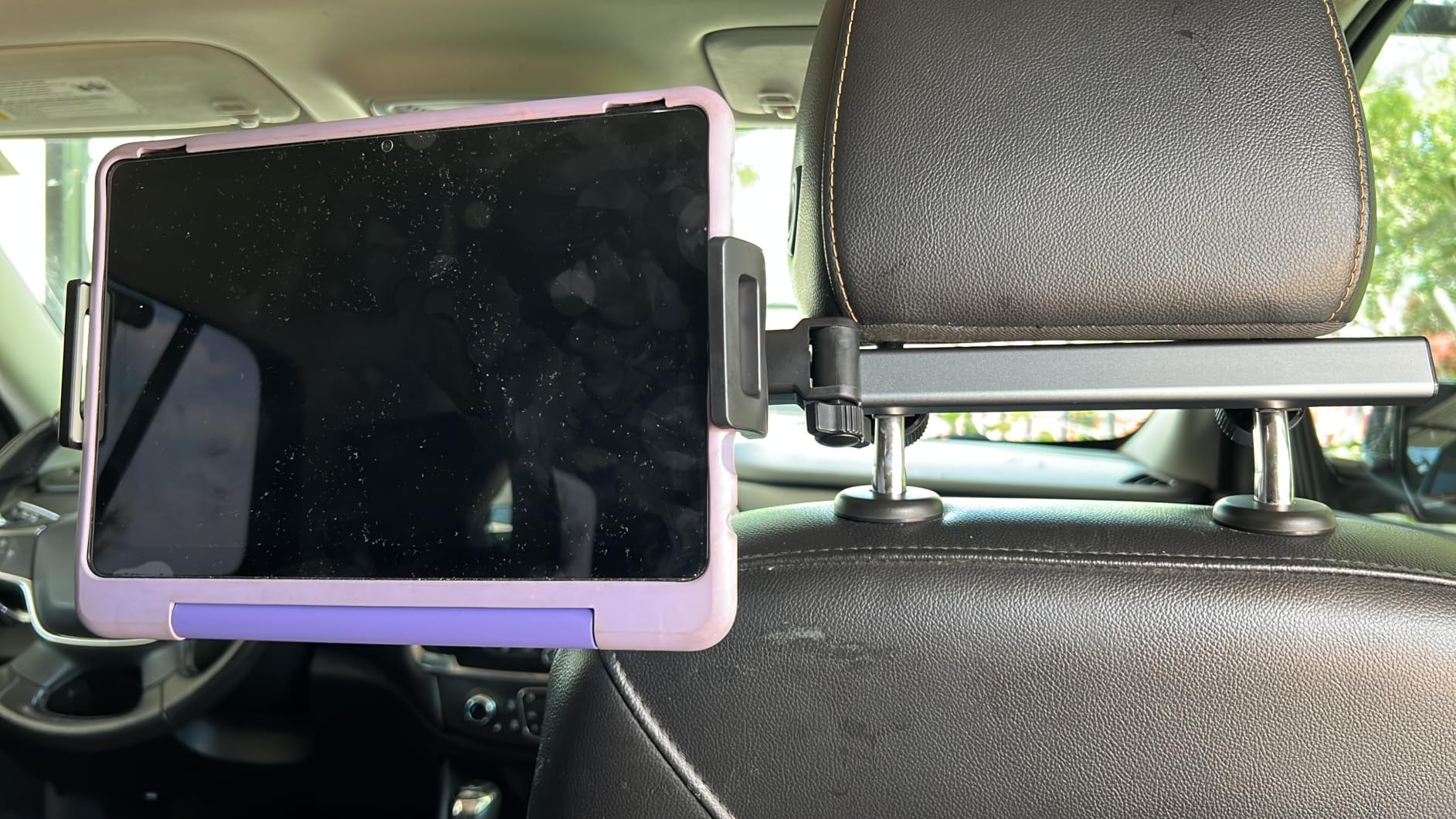 LISEN iPad Holder for Car Tablet Mount, Road Trip Essentials Kids Back Seat | Car Accessories for Women Interior Kit Organizer Back Seat, Toddler Travel Essential for Car Trip, iPad Car Mount Headrest customer photo 1