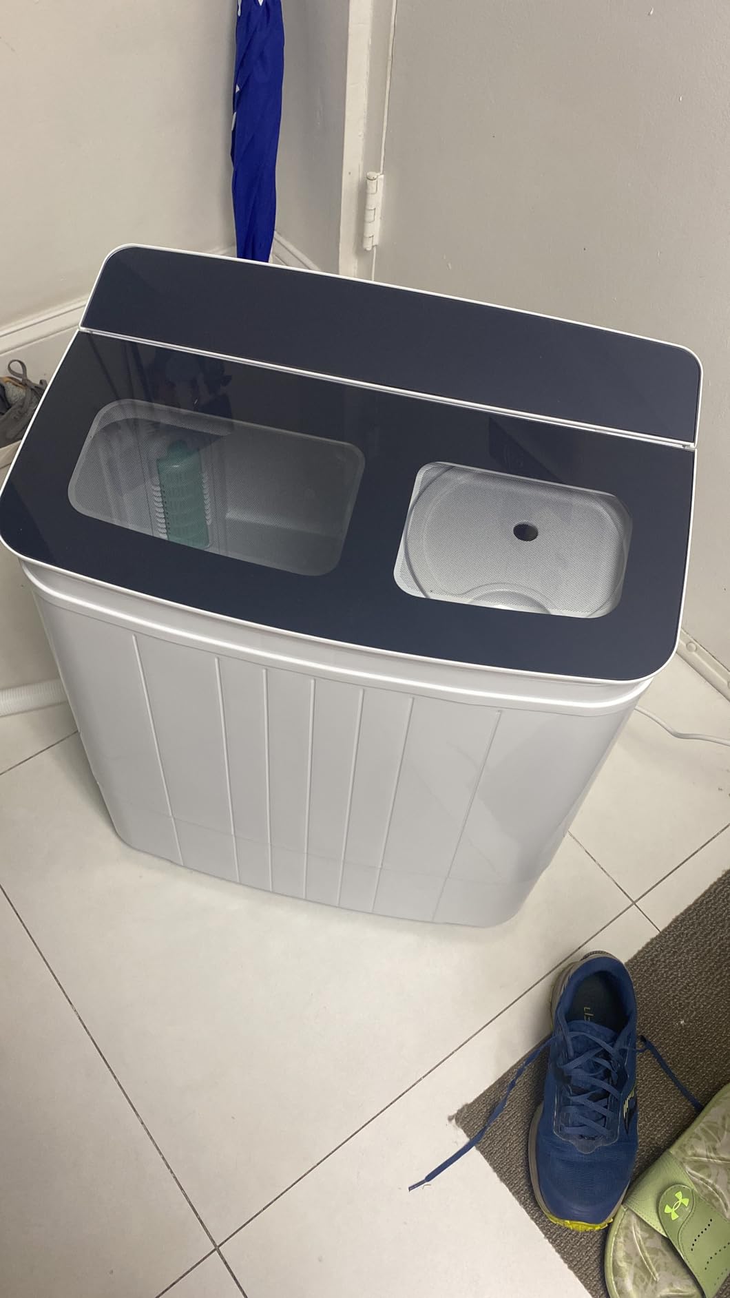 Superday Portable Washing Machine, 25.3lbs Mini Washing Machine and Spin Dryer Combo, Mini Twin Tub Laundry Machine for Camping, Apartments, Dorms, College Rooms, RV, Delicates, Grey customer photo 2
