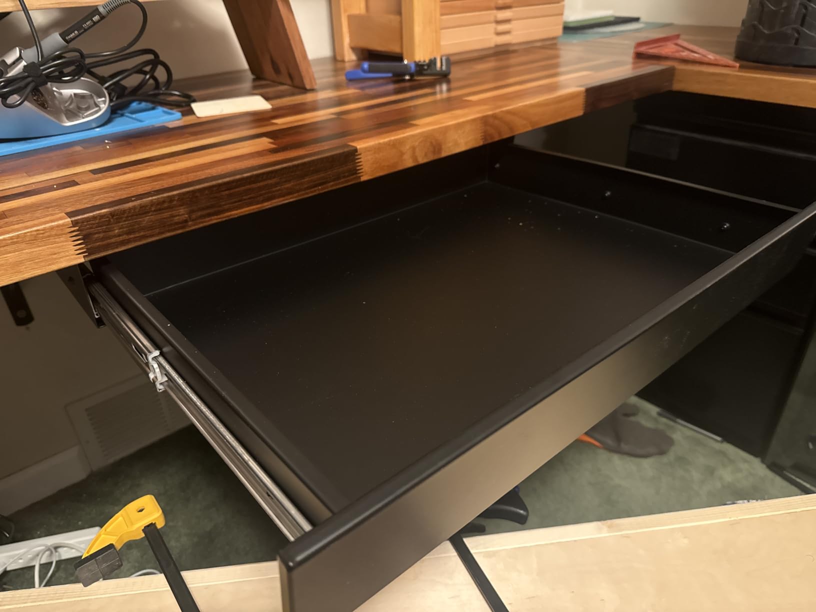 Large 23.6 Inch Under Desk Drawer Slide Out, Pencil Drawer, Undermount Desk Drawer, Under Counter Drawers, Attachable Desk Drawer customer photo 2