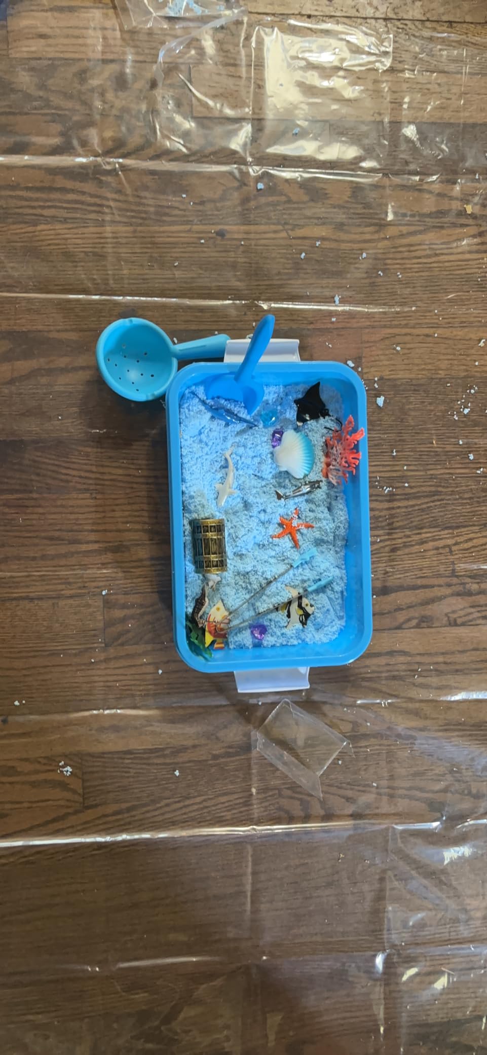Ocean Sensory Bin with Sensory Sand, Ocean Toys for Kids | Sand Kit with sea animals, Sea sand box sensory kit, Gift for toddlers ages 3+ customer photo 1