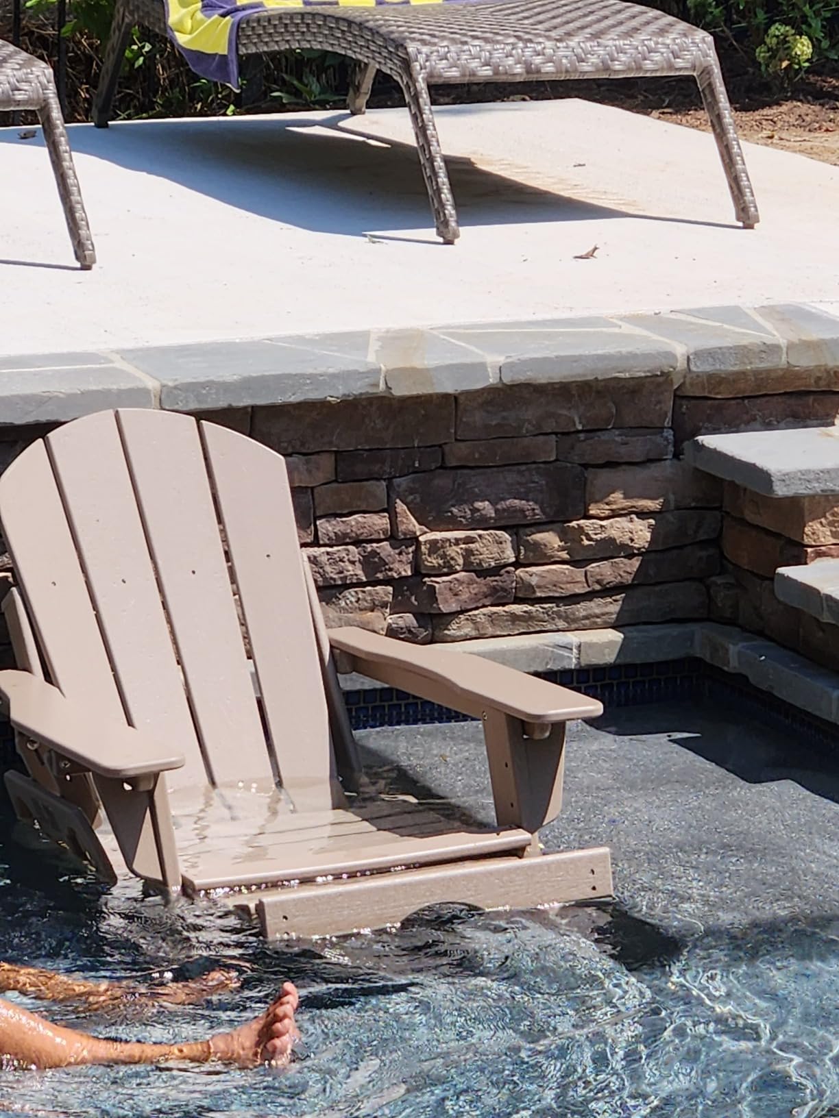 Adjustable Adirondack Chair Set of 2 with Retractable Ottoman, Black - Folding HDPE Chair with Multifunctional Cup Holder customer photo 2