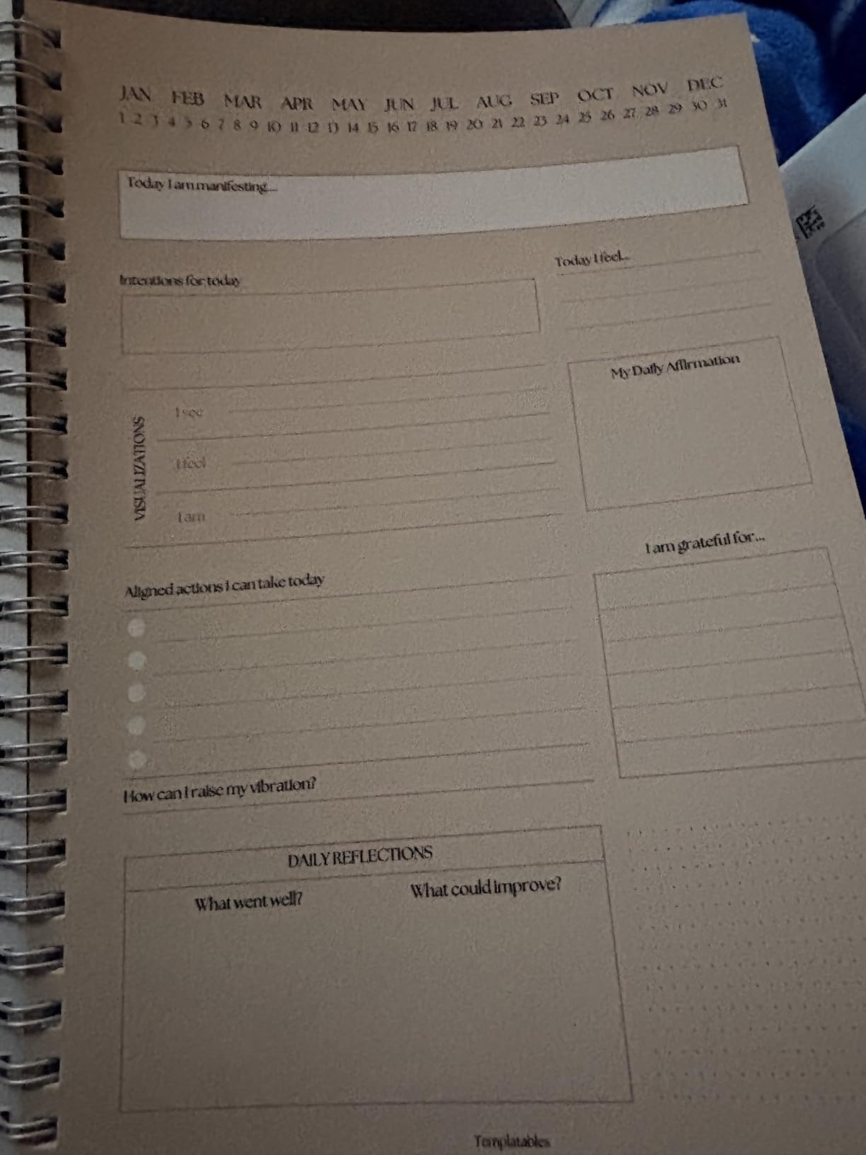 Manifestation Journal | Law of Attraction Daily Planner with 369 Method, Affirmations, Gratitude, Vision Board, Reflection Prompts & Goal Setting Pages, Undated Luxury Self Growth Notebook | A5 Lux customer photo 1