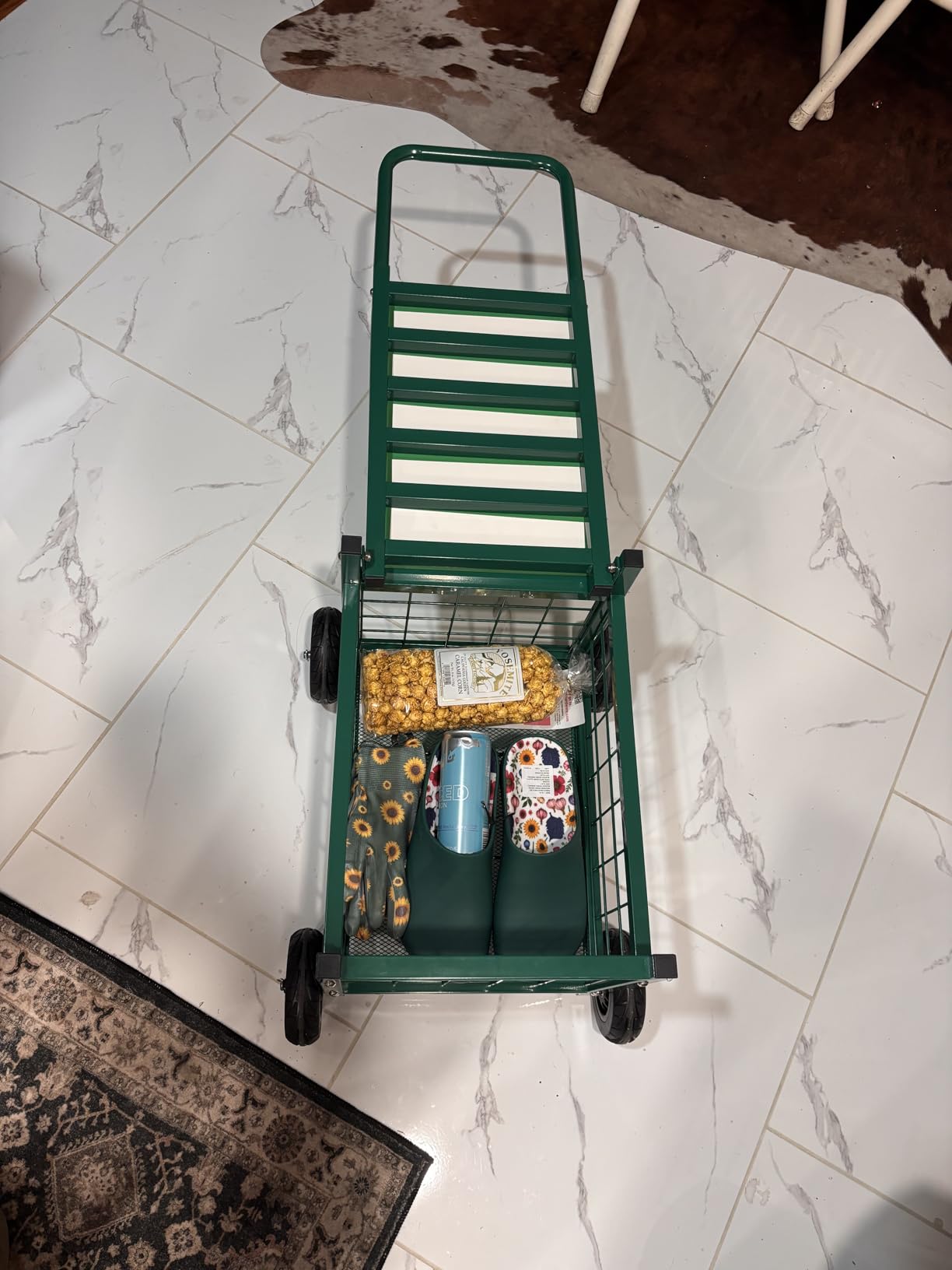 Garden Cart with Seat, 3-in-1 Rolling Seat with Wheels for Gardening Seniors | Upgraded Heavy Duty Gardening Cart with Seat, Supports up to 600 LBS customer photo 1