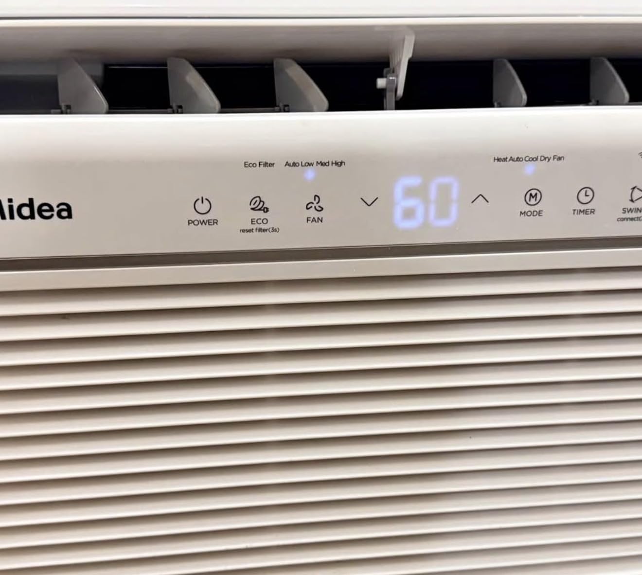 Midea 8,000 BTU Smart Inverter Air Conditioner Window Unit with Heat and Dehumidifier – Cools up to 350 Sq. Ft., Energy Star Rated, Quiet Operation, Electronic Controls, Remote Control, White customer photo 2