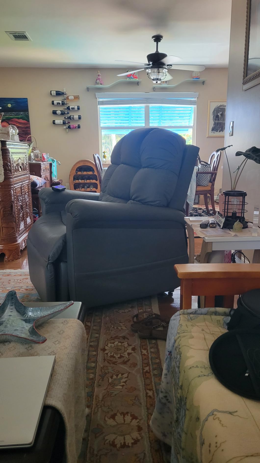 MCombo Oversized Power Lift Recliner Chair with Extended Footrest, Extra Wide for Big and Tall Elderly People, Fabric R7289 customer photo 1