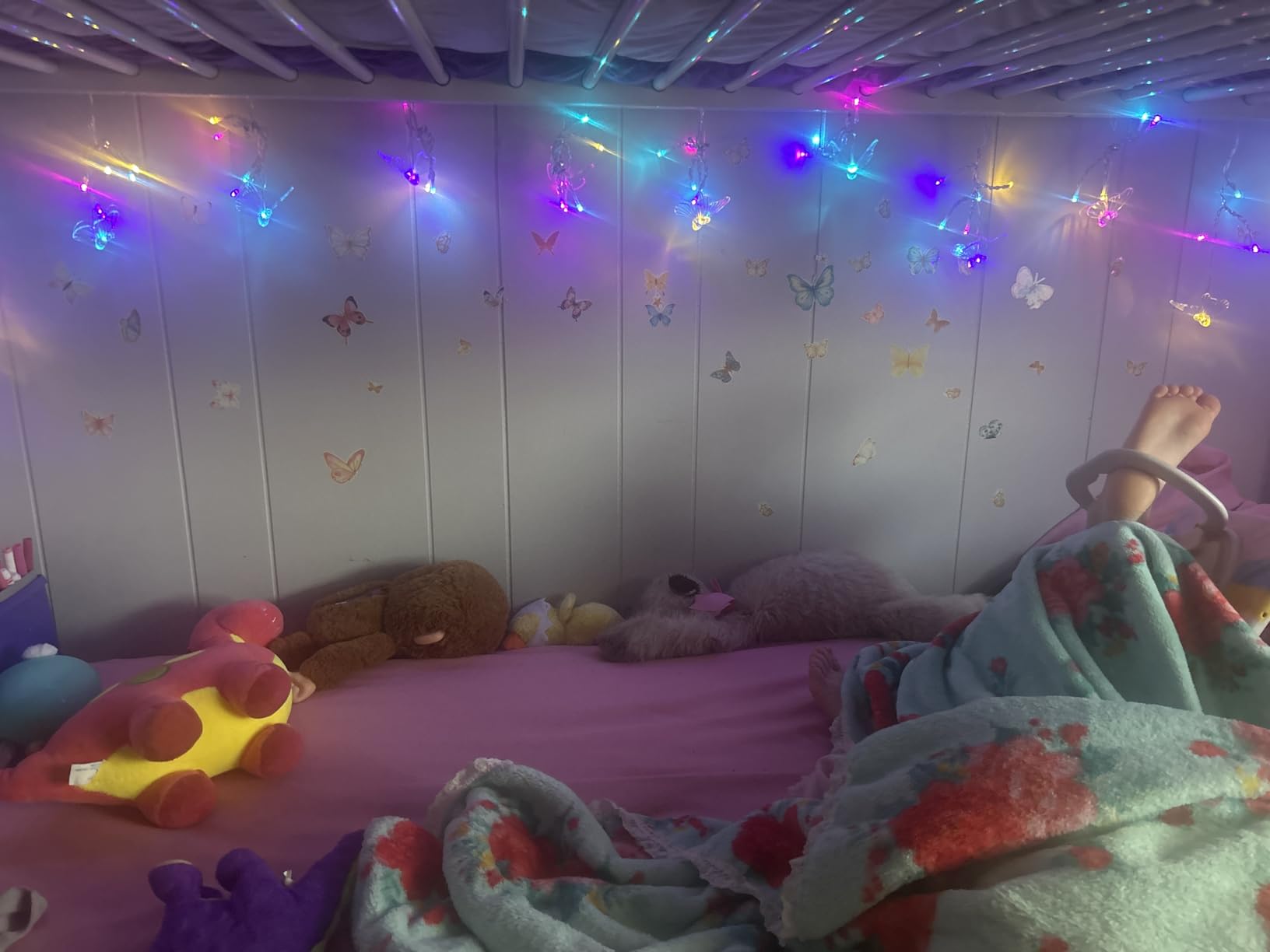 Butterfly Fairy Lights for Bedroom Curtain Lights Twinkle Pastel Cute String Lights Led Hanging for Kids Girls Room for Wall Bed Ceiling Decor with Remote Dimmer customer photo 2