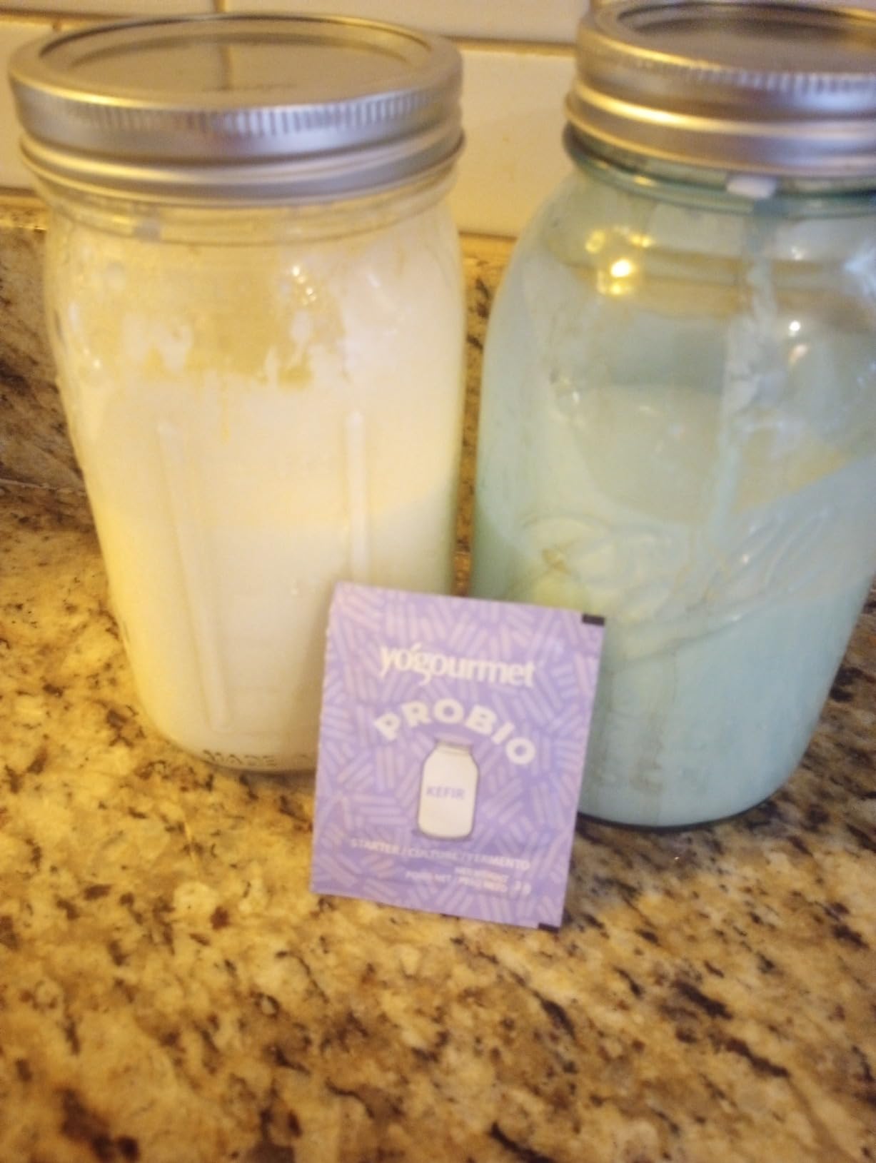 Yogourmet Kefir Starter with Probiotics (12 Sachets = 12 Quarts of Kefir) - Make Kefir at Home - Starter Culture - All Natural, Gluten Free, Kosher, Halal - 3 g Sachets customer photo 2