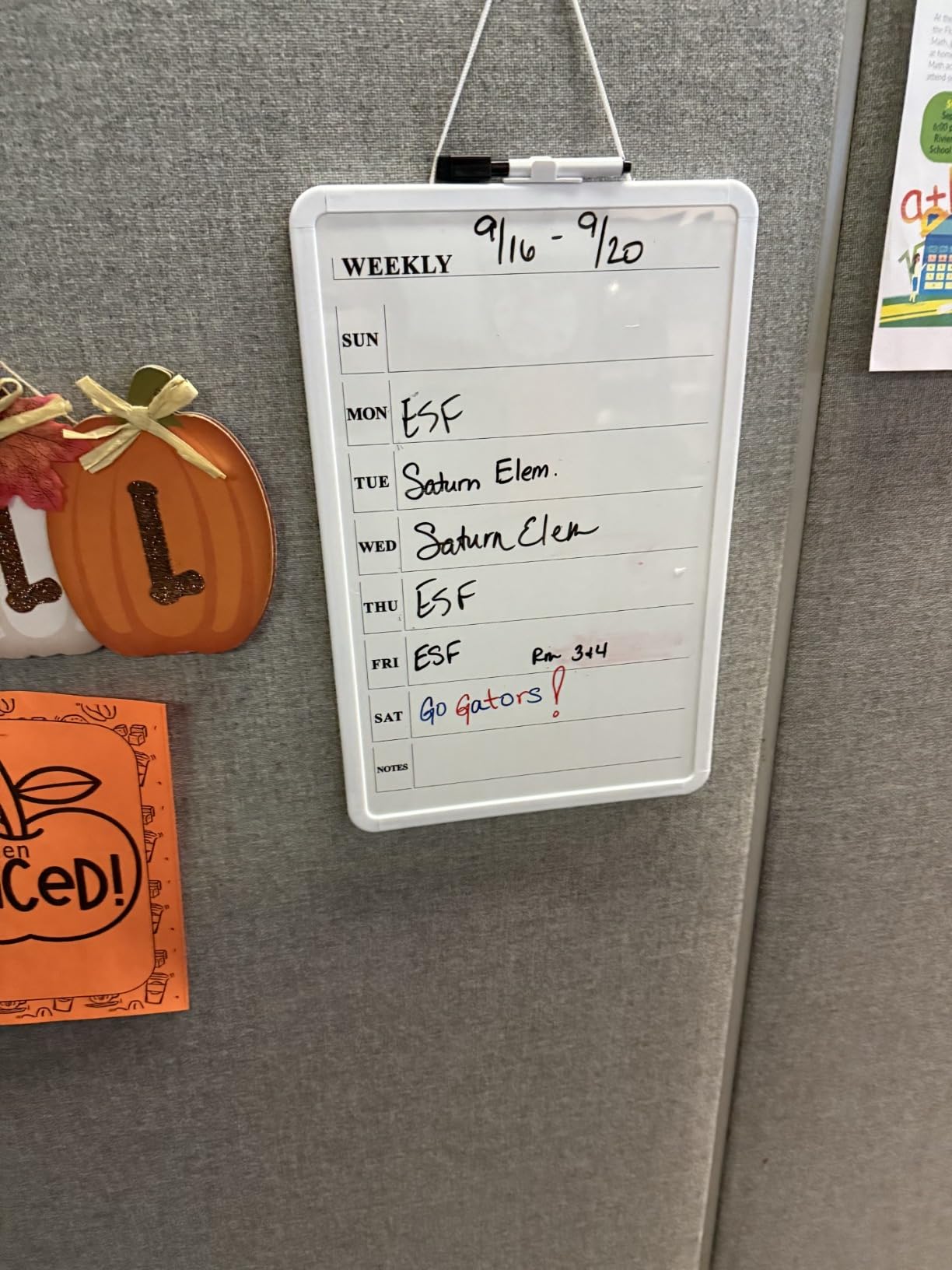 MaxGear Weekly Dry Erase Calendar Board, 11