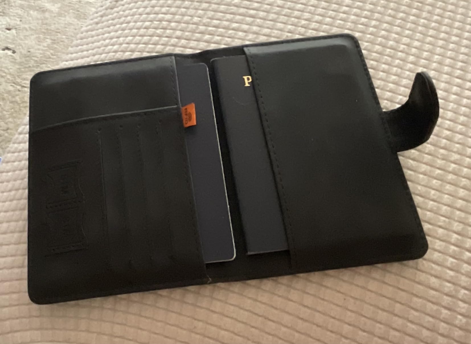 Eoehro Passport Holder for Travel Essentials, Passport Wallet Cover Case for Travel Must Haves Accessories, Passport Book Holders for Women and Men(black) customer photo 1