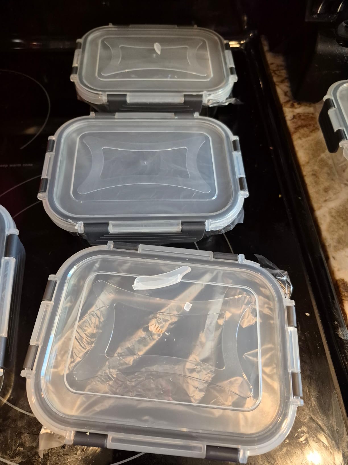 Skroam 10 Pack Glass Meal Prep Containers, 22 OZ Glass Airtight Food Storage Containers with Lids, Pantry Kitchen Storage Containers for Lunch, Food Storage, Meal Prep, Lunch Bento Boxes customer photo 2