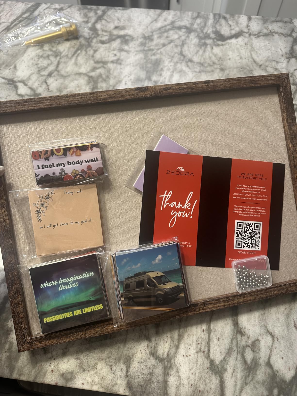 Vision Board Kit with Cork Board, 235+ Images | 15x11