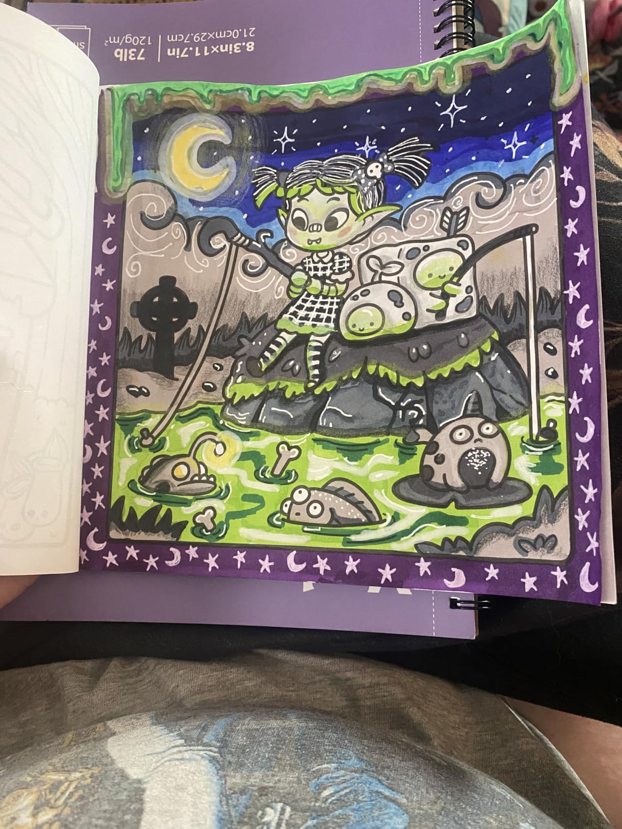 Spooky Cutie: Coloring Book for Adults and Teens Featuring Adorable Creepy Creatures in Cozy Hygge Moments for Relaxation (Cozy Spaces Coloring) customer photo 1