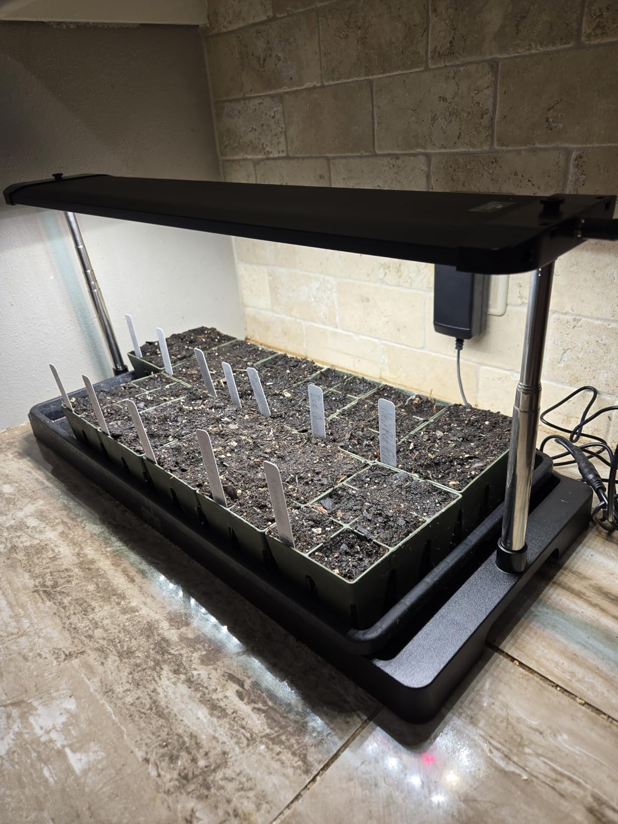 Seed Starting Grow Light - Full-Spectrum LED with Adjustable Height for Indoor Seedlings | Energy-Efficient, Long-Lasting Light with Timer (Small) customer photo 1