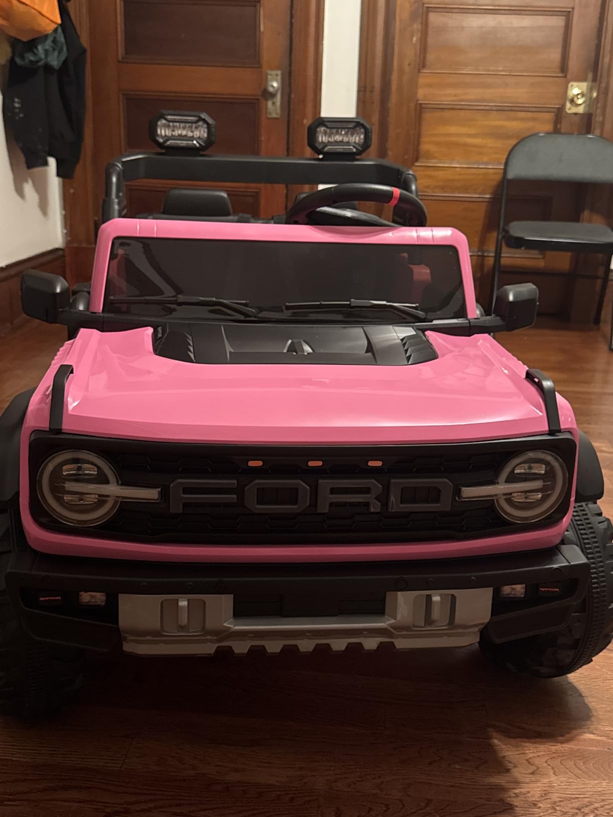 First Ride On 24V Ride on Toys for Big Kids, Licensed Ford Bronco Raptor 2 Seater Ride on Cars with Remote Control, Ride on Truck w/ 4-Wheeler Suspension, 3 Speeds, Led Lights, Bluetooth (24V, Pink) customer photo 1