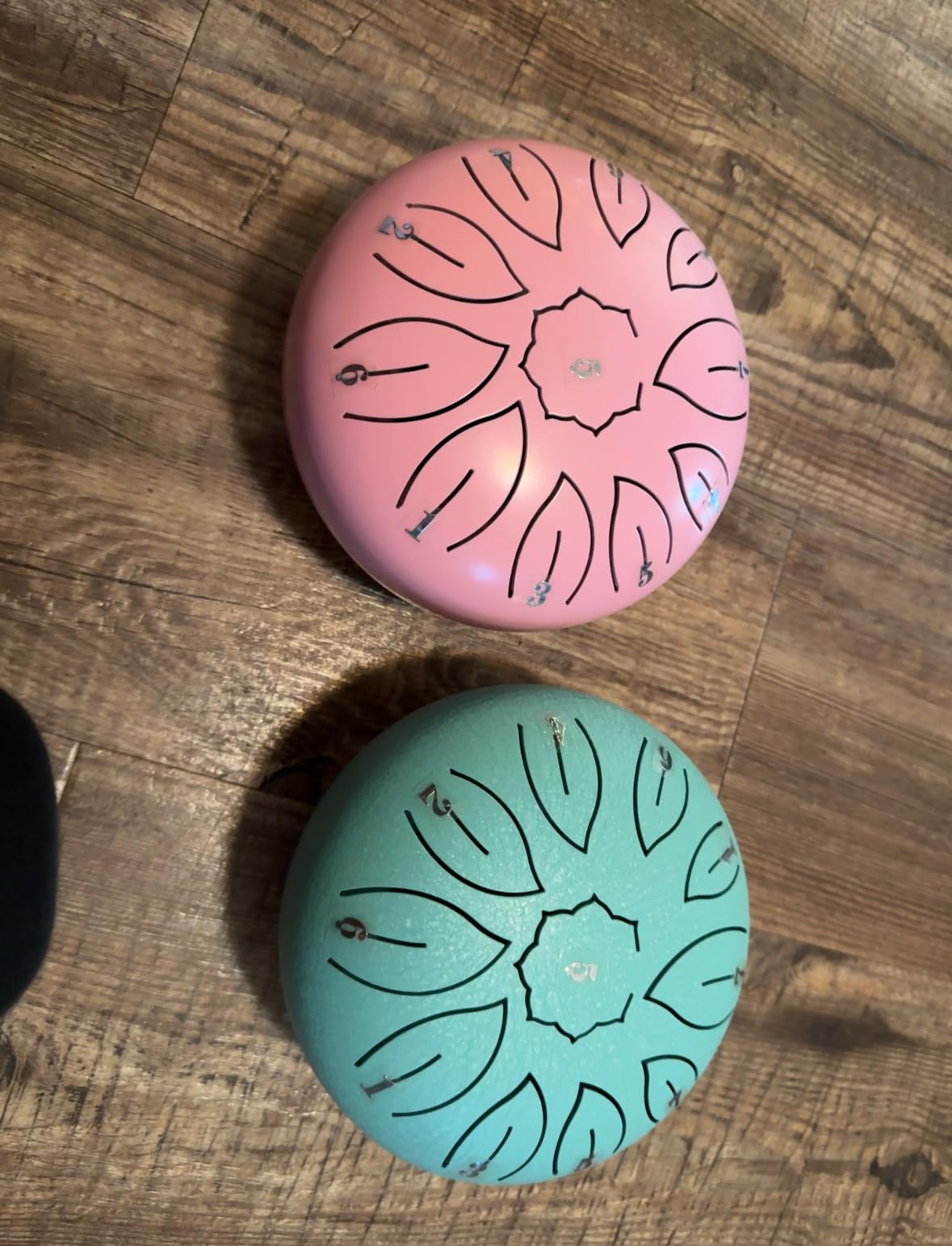 Steel Tongue Drum - 6 Inch 11 Notes, C Major, 440 Hz - Rain Drum with Music Book, Mallets, Storage Bag, Spare Note Stickers - Meditation Drum for Yoga Gifts (malachite) customer photo 1