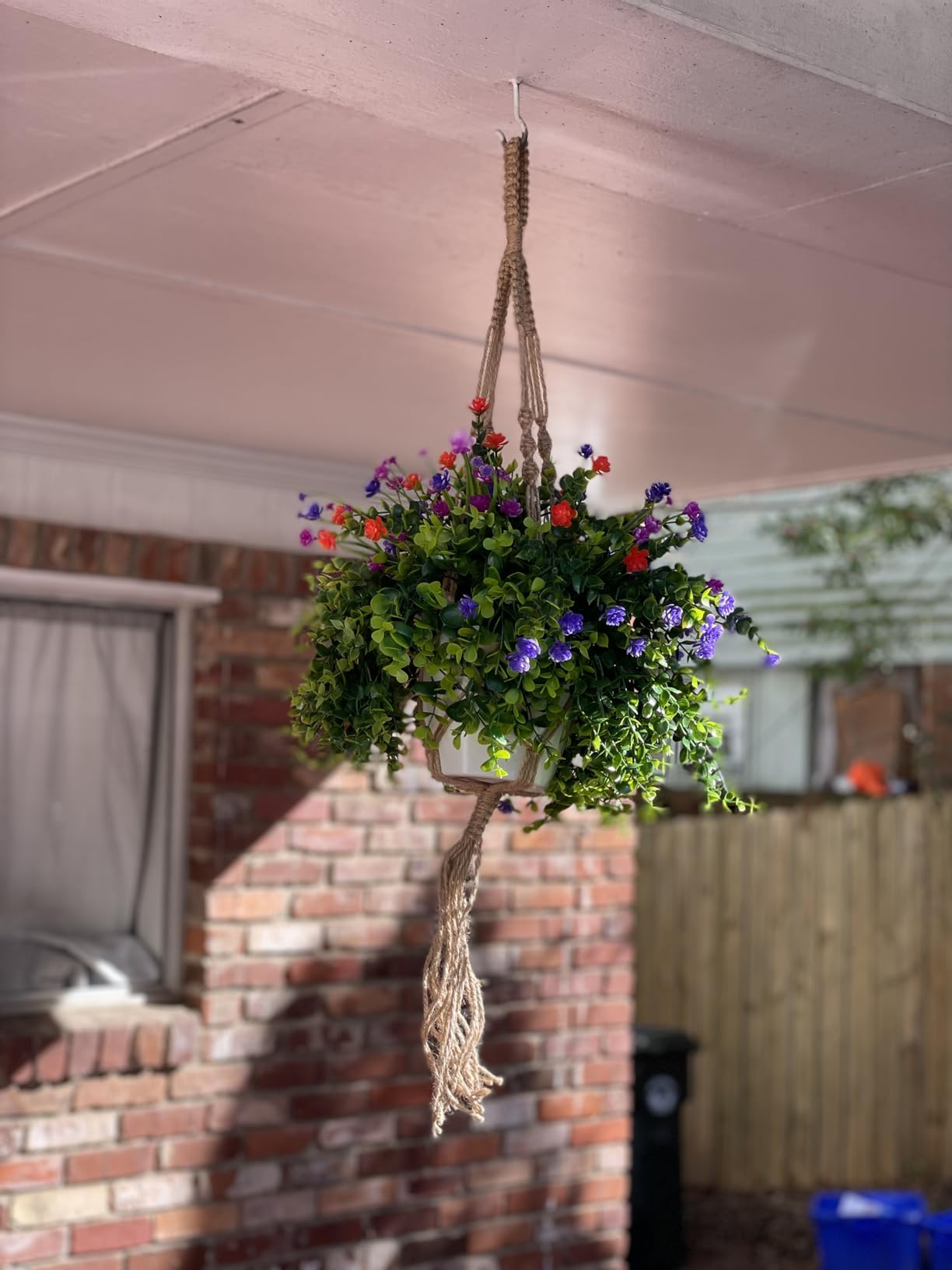 Mkono 3 Pack Macrame Plant Hanger, Hanging Planters for Indoor Plants Black | 3 Sizes (41
