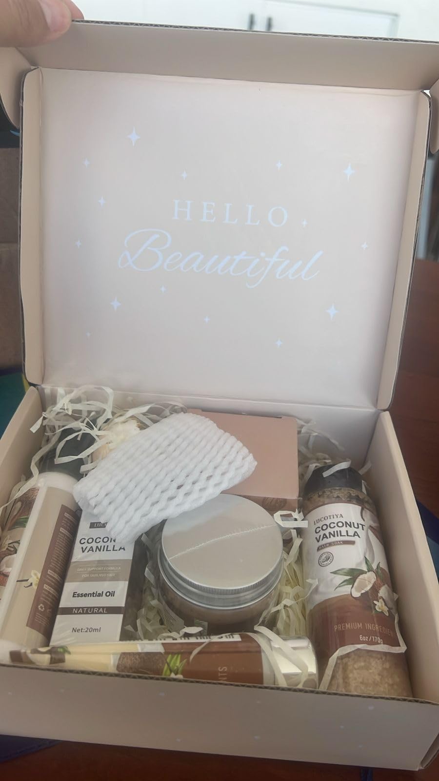 Gifts for Women, Birthday Gifts for Women, Coconut Vanilla Self Care Spa Gift Basket, Thank you Relaxing Bath Sets for Mom, Grandma, Girlfriend, Sister, Friends customer photo 1
