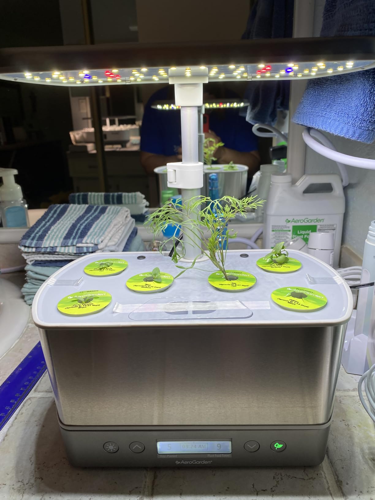 Hydroponics Growing System Kit: 12 Pods with LCD Control Panel | Indoor Herb Garden with Grow Light, Planting Height Up to 17