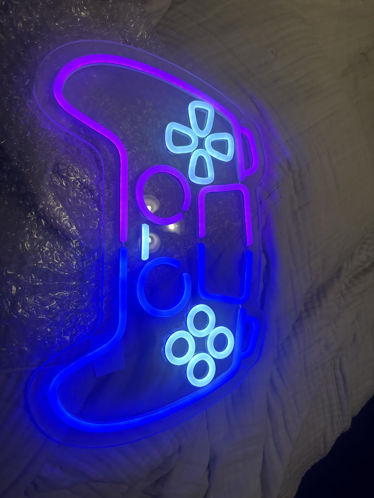 wootfairy LED Lights Wall Decor 12.2x11.41in Dimmable Smiley Face Neon Sign | Yellow and Pink Light Up Signs for House Bedroom Game Room Classroom Bar Fun Decoration Home Gifts for Wedding Birthday Party customer photo 1