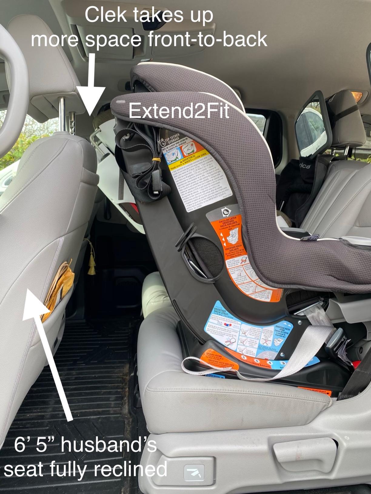 Graco Extend2Fit Convertible Car Seat, Rear and Forward Facing Car Seat with Adjustable Extension Panel for Extra Legroom, Great Gift for Baby Shower or Baby Registry, Gotham customer photo 2