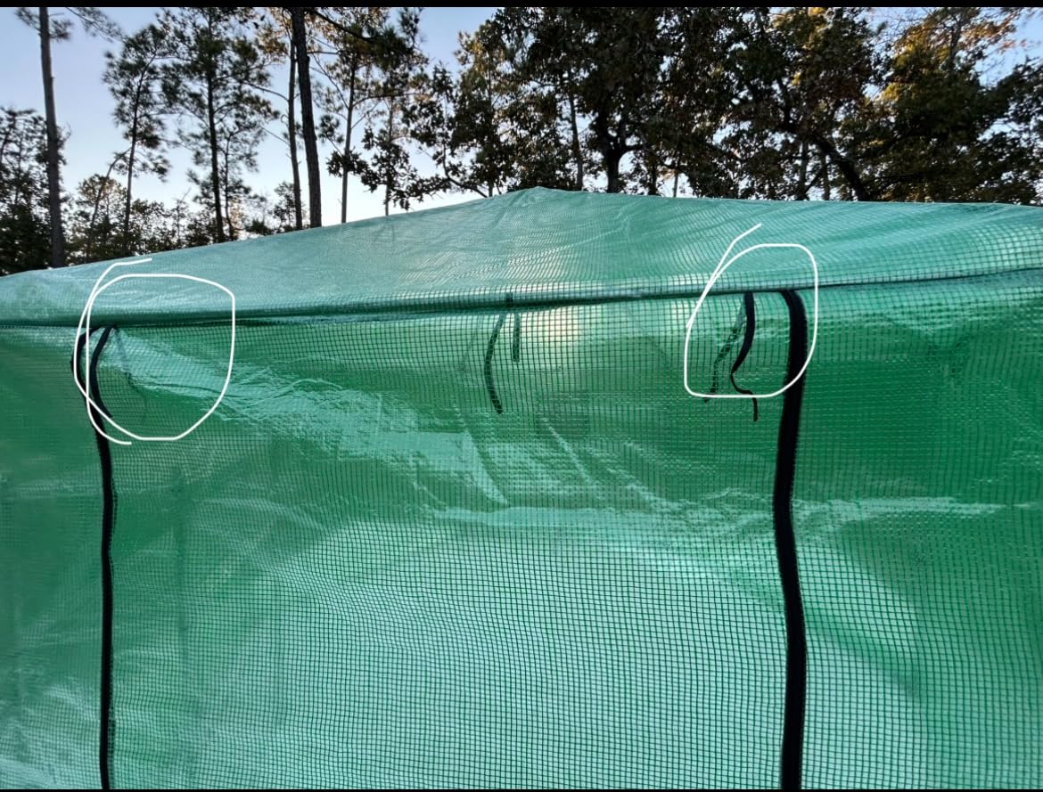MU 7x7x7.6 FT Greenhouses for Outdoors, Heavy-Duty Green House for Outside, Walk in Winter Greenhouse with 180g Double Layer PE Cover, Ground Stakes, Great for Garden/Patio/Backyard customer photo 2
