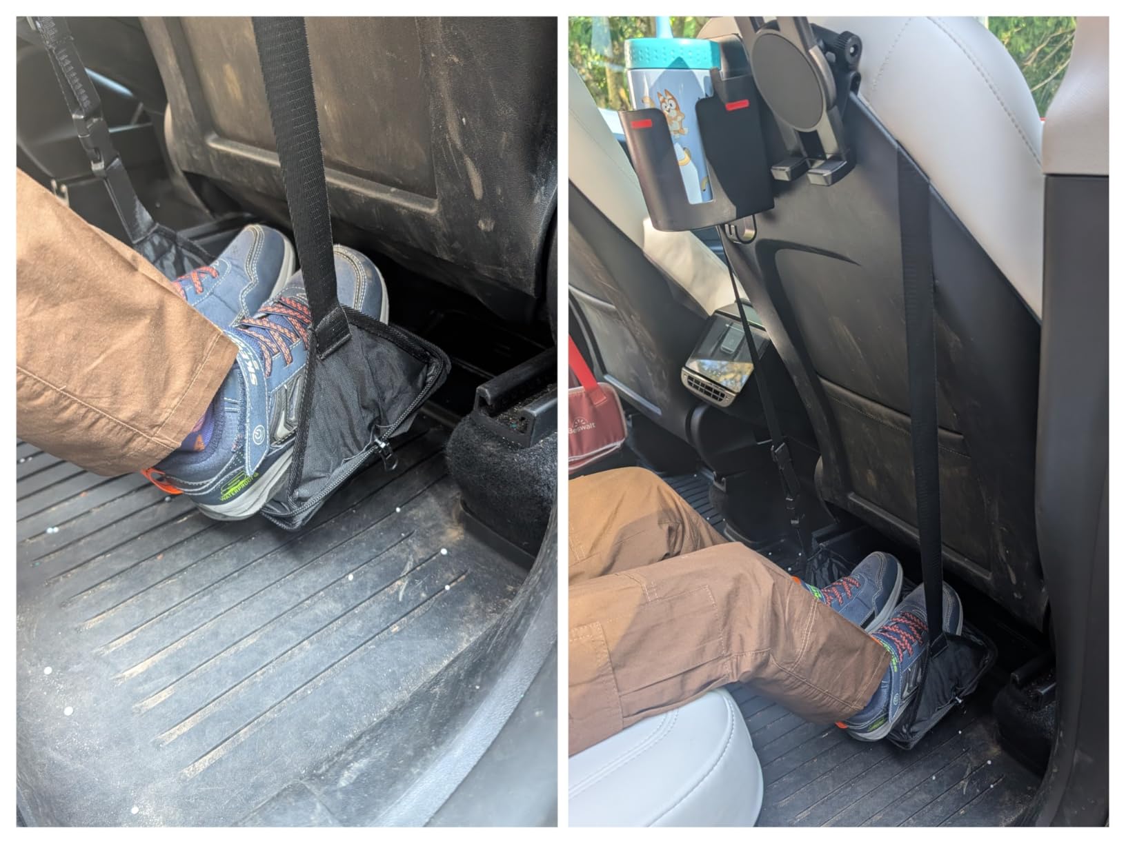 Foot Hammock for Plane Travel, Upgraded Airplane Foot Rest with Memory Foam, Hardboard, Portable Zippered Leg Hammock for Long Flight, Under Desk Footrest, No Collapse Foot Sling, Travel Essentials customer photo 1