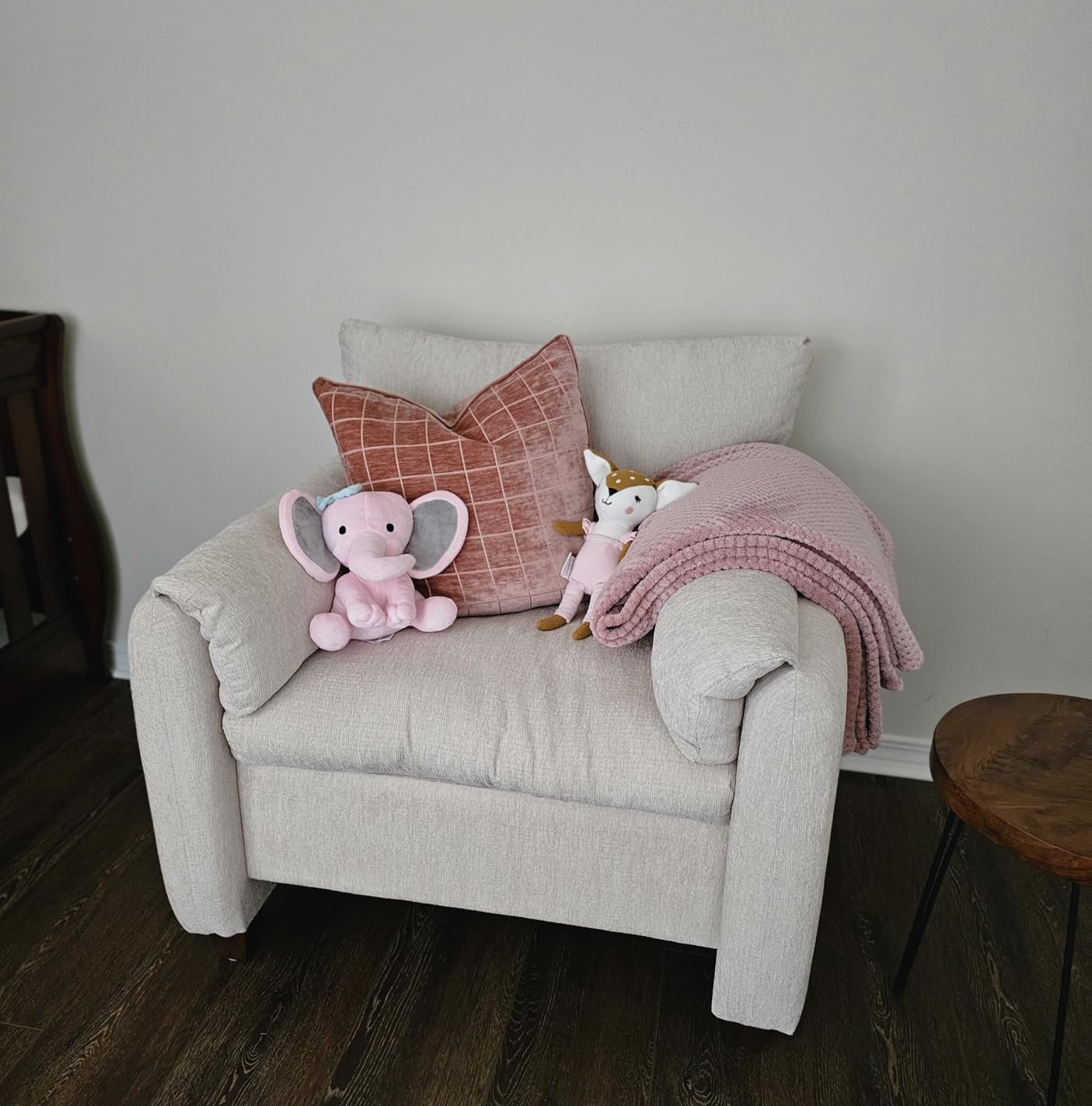 Howjoe Chenille Oversized Armchair, 38.6
