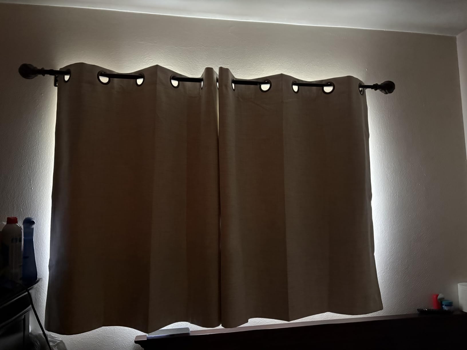 Baby Blue Linen Blackout Curtains for Nursery - 52x84 Inch 2 Panels | Thermal Insulated Total Black Out Curtains for Kids Bedroom - Grommet Noise Reducing Privacy Window Treatments for Boys Room customer photo 1