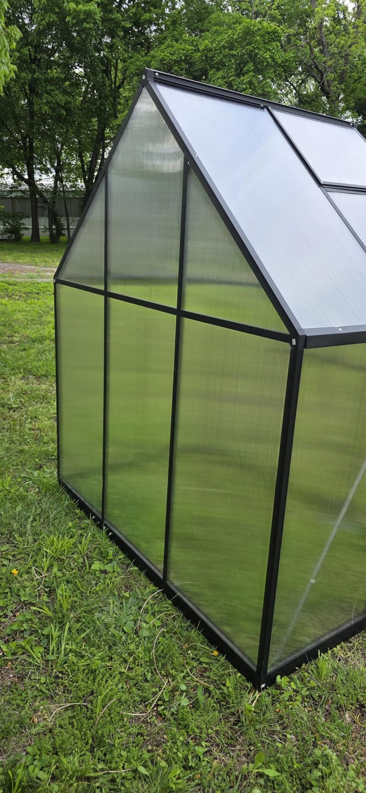 8X10FT Enhanced Aluminum Walk-in Greenhouse for Outdoors with Thermometer | Easy Assembly, UV-Resistant Panel, Rain Gutter, Lockable Sliding Door, Built-in Reinforcement, For Vegetable, Flower and Herb customer photo 1