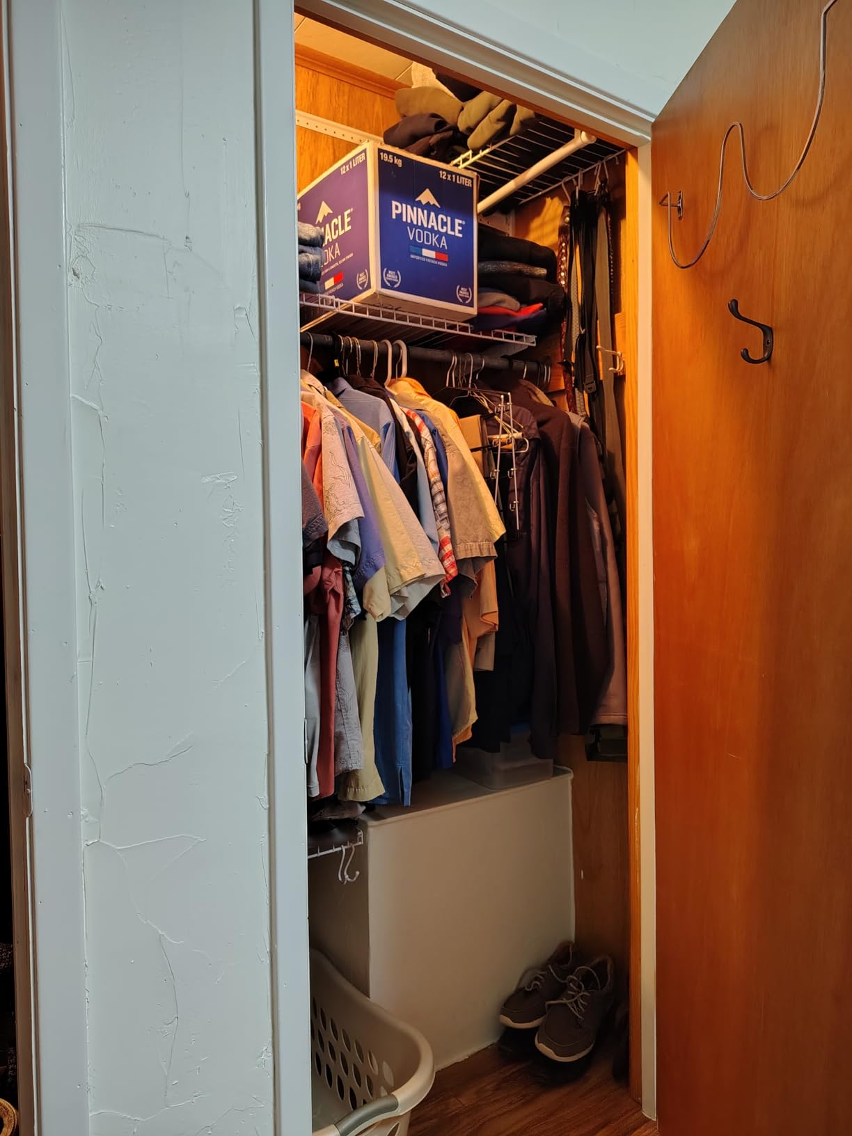 SONGMICS HOME Closet System, Closet Insert Organizer, 4-6 ft, Adjustable Metal Shelving Unit with 6 Hanging Rods, 6 Shelves, and Hooks, for Pantry Mudroom Garage Basement, Cloud White URGR032W01 customer photo 1