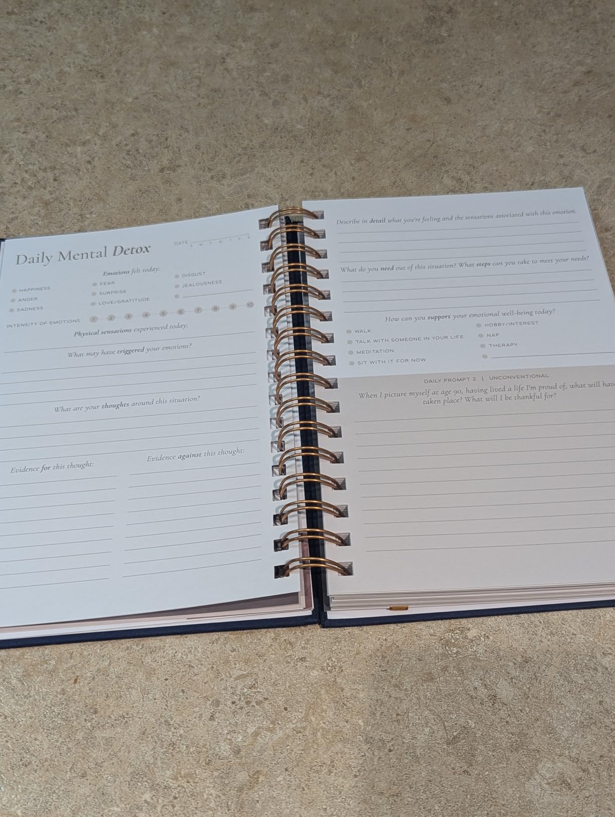Mental Health & Anxiety Journal - CBT Mood & Trigger Tracker | 84 Day Journal with Guided Prompts, Pattern Recognition, Reflections, Gratitude & Self-Care for Stress & Depression customer photo 1