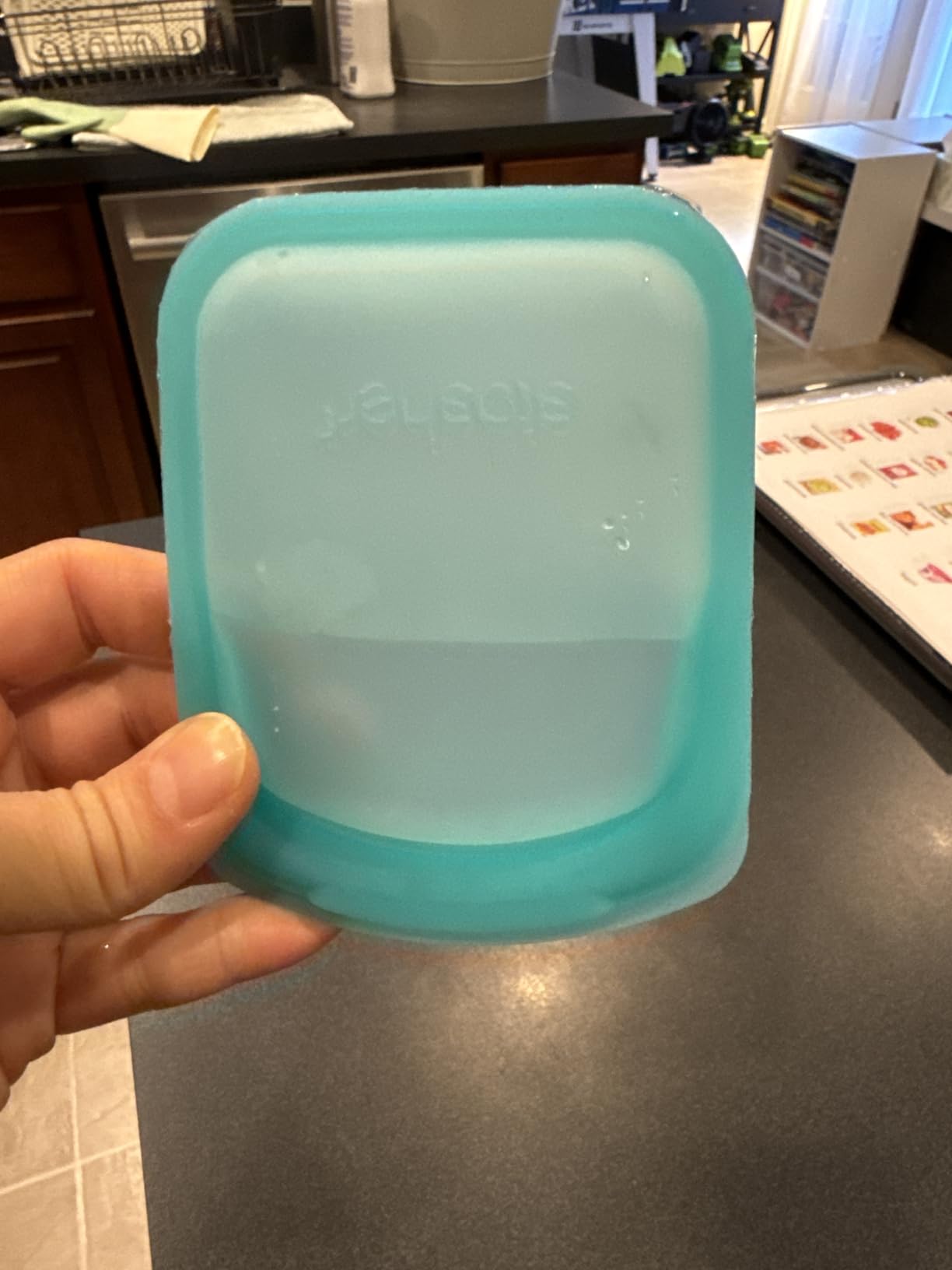 Stasher Reusable Silicone Pocket Bags, 2-Pack, Deep Ocean, 4 oz customer photo 2