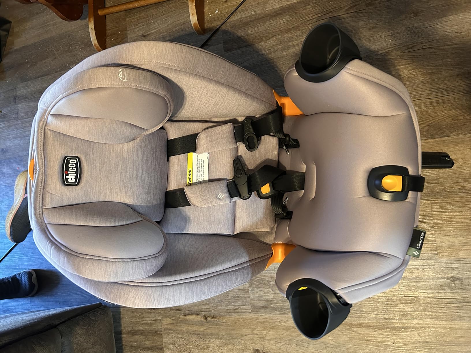 Chicco OneFit LX ClearTex All-in-One Booster Car Seat, LeverLock | Ebony/Black, convertible car seat, rear-facing 5-40 lbs, toddler car seat 26.5-65 lbs, booster 40-100 lbs, GREENGUARD Gold customer photo 1