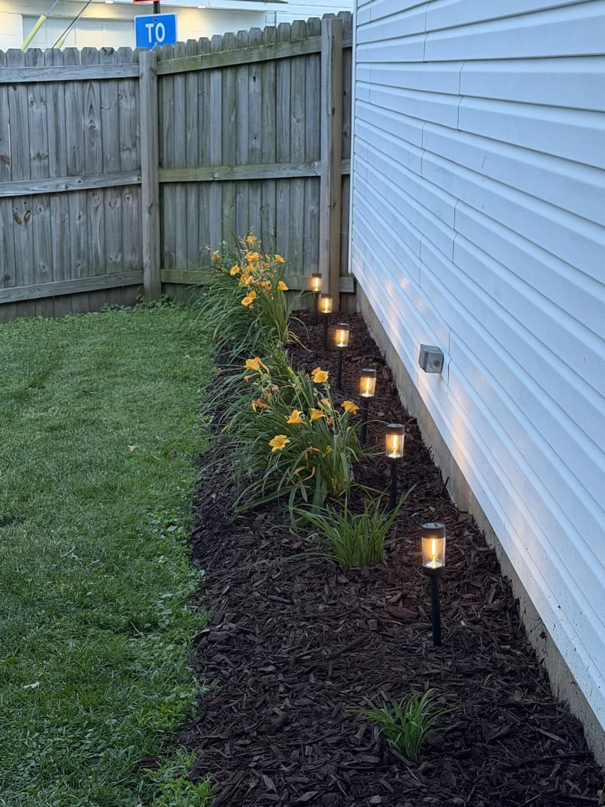 Eyrosa Solar Lights Outdoor, 12 Pack Waterproof Solar Landscape Lighting for Pathway Garden Yard Path Walkway Driveway Lawn Patio Outside Decor, Warm White customer photo 2