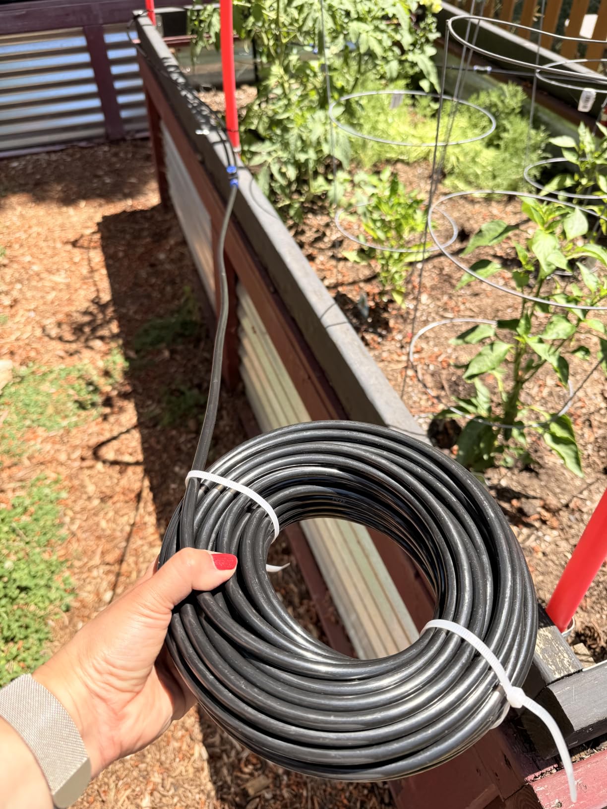 Thiswing 360° Adjustable Drip Irrigation System with 16 Nozzles | 50 FT Automatic Watering System, Raised Bed Sprinkler Irrigation System, Garden Mister for Yard, Lawn, Plants, 5/16