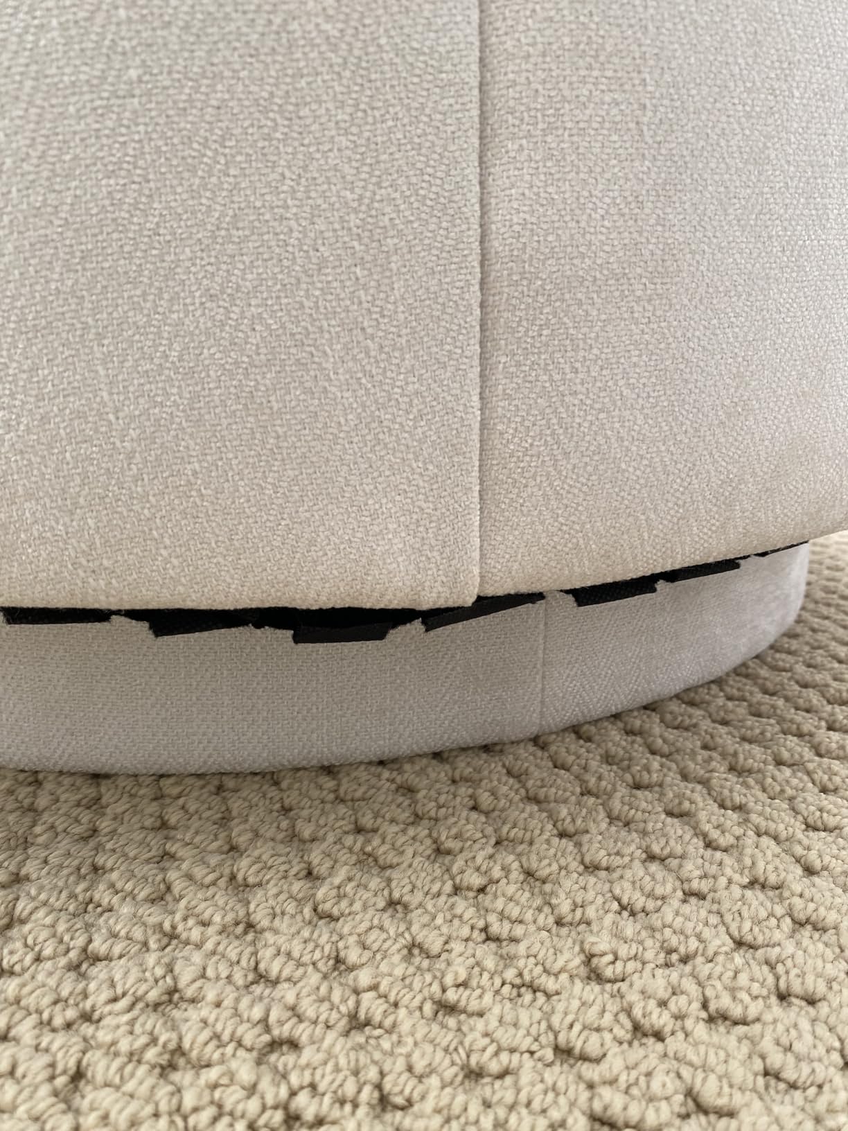 CANMOV Swivel Accent Chair, 360 Degree Round Swivel Barrel Chair with Pillow, Upholstered Comfy Barrel Armchair Single Club Sofa Chair for Living Room,Bedroom, Reading Room, Dark Grey customer photo 1