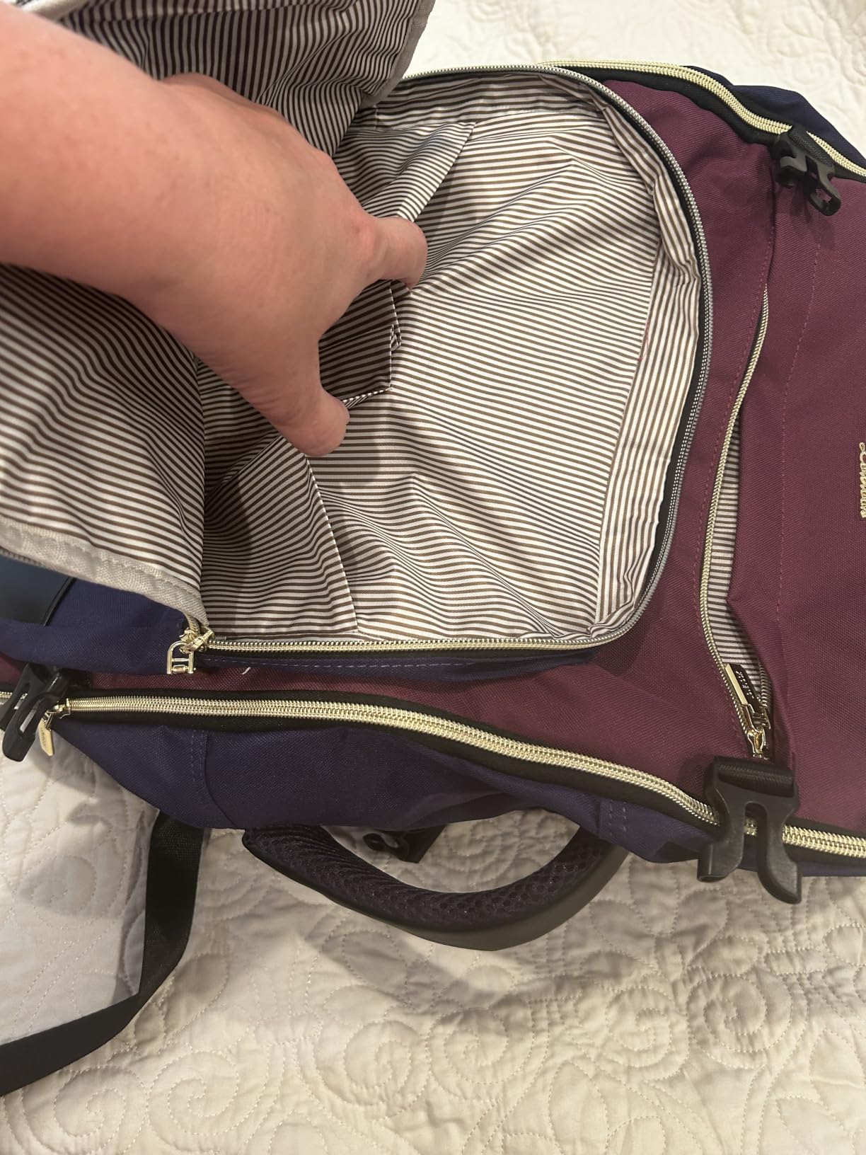 LOVEVOOK 40L Travel Backpack for Women & Men - 17.3 Inch Carry On Backpack & Personal Item Backpack for Airlines, Spacious and Durable Design, with 3 Packing Cubes customer photo 2