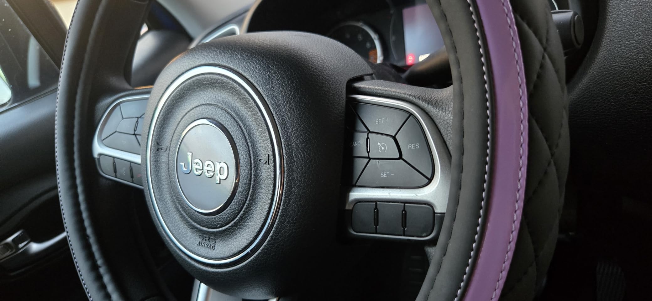 Road Comforts Leather Steering Wheel Cover - Black & Black, Universal Fit 14.5-15 Inch, Microfiber Leather, Anti-Slip & Breathable Design for Men and Women customer photo 1