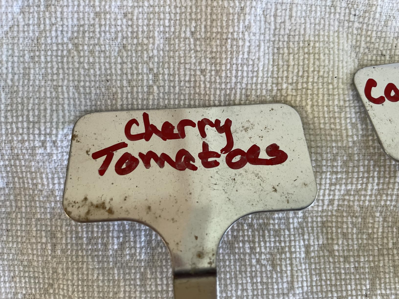Stainless Steel Plant Labels, Metal Waterproof Plant Markers, Height 12.75 in, Label Area 2.5 in*1.25 in reusable Nursery Tags for Vegetables herb Flower Seed Green House- 20-Pack customer photo 2