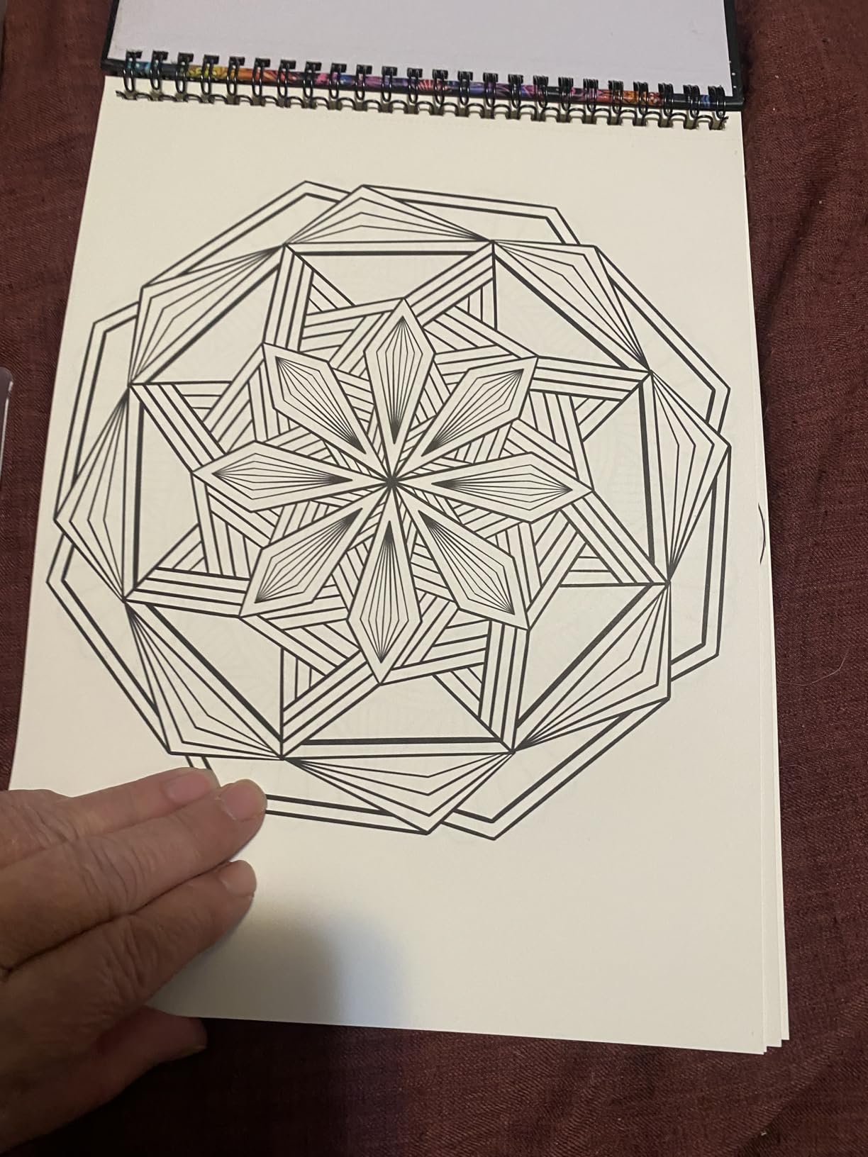 Apolyone Mandala Coloring Book for Adults with 36 Markers Set | 50 Relaxing Pages, Spiral Bound & Single-sided Hardcover, 36 Dual-Tip Markers, Mindfulness Arts & Crafts Gift for Women customer photo 2